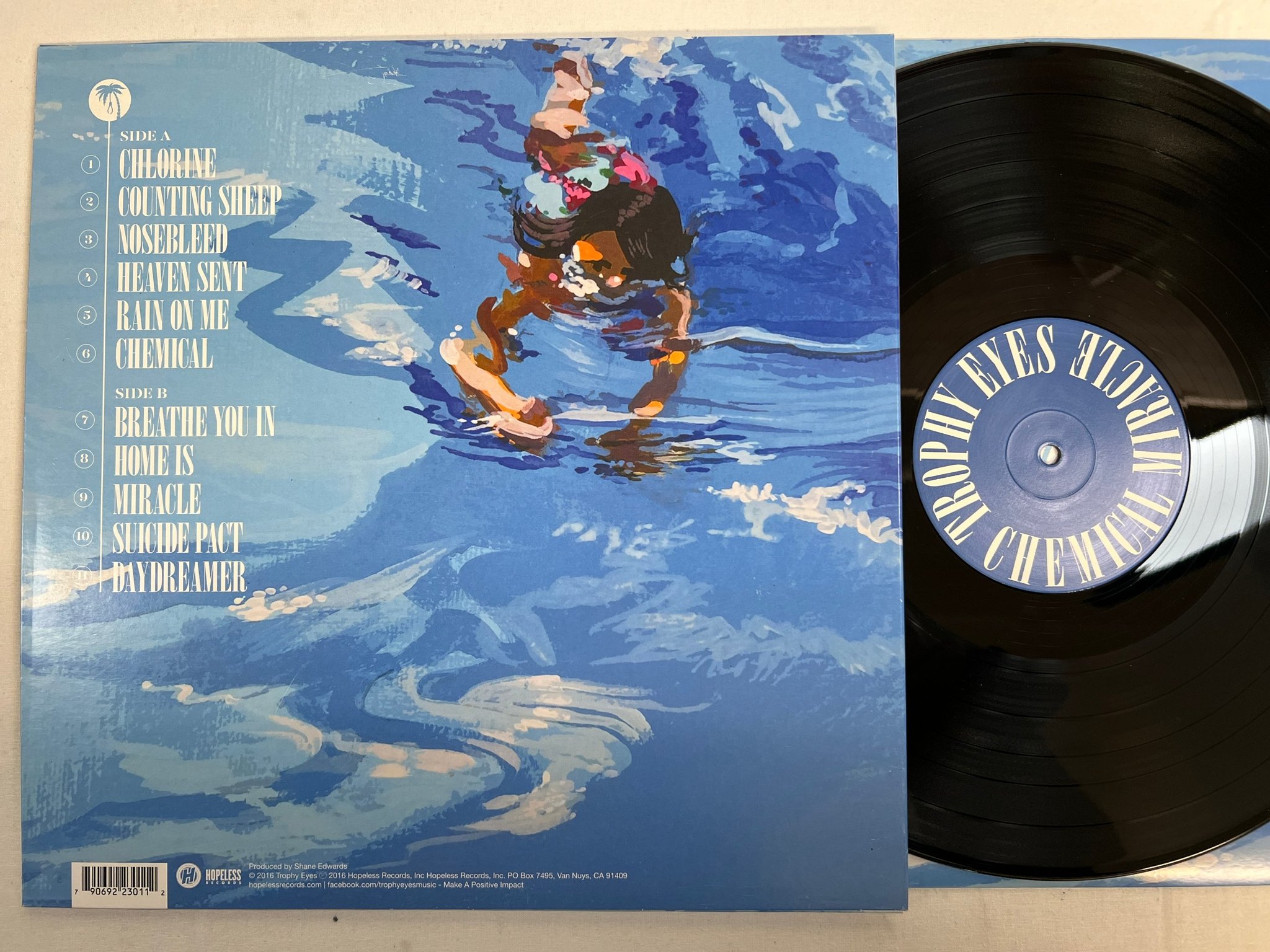 Omslagsbild för skivan TROPHY EYES Chemical Miracle LP 2016 Aussie HOPELESS HR2301-1 rock 