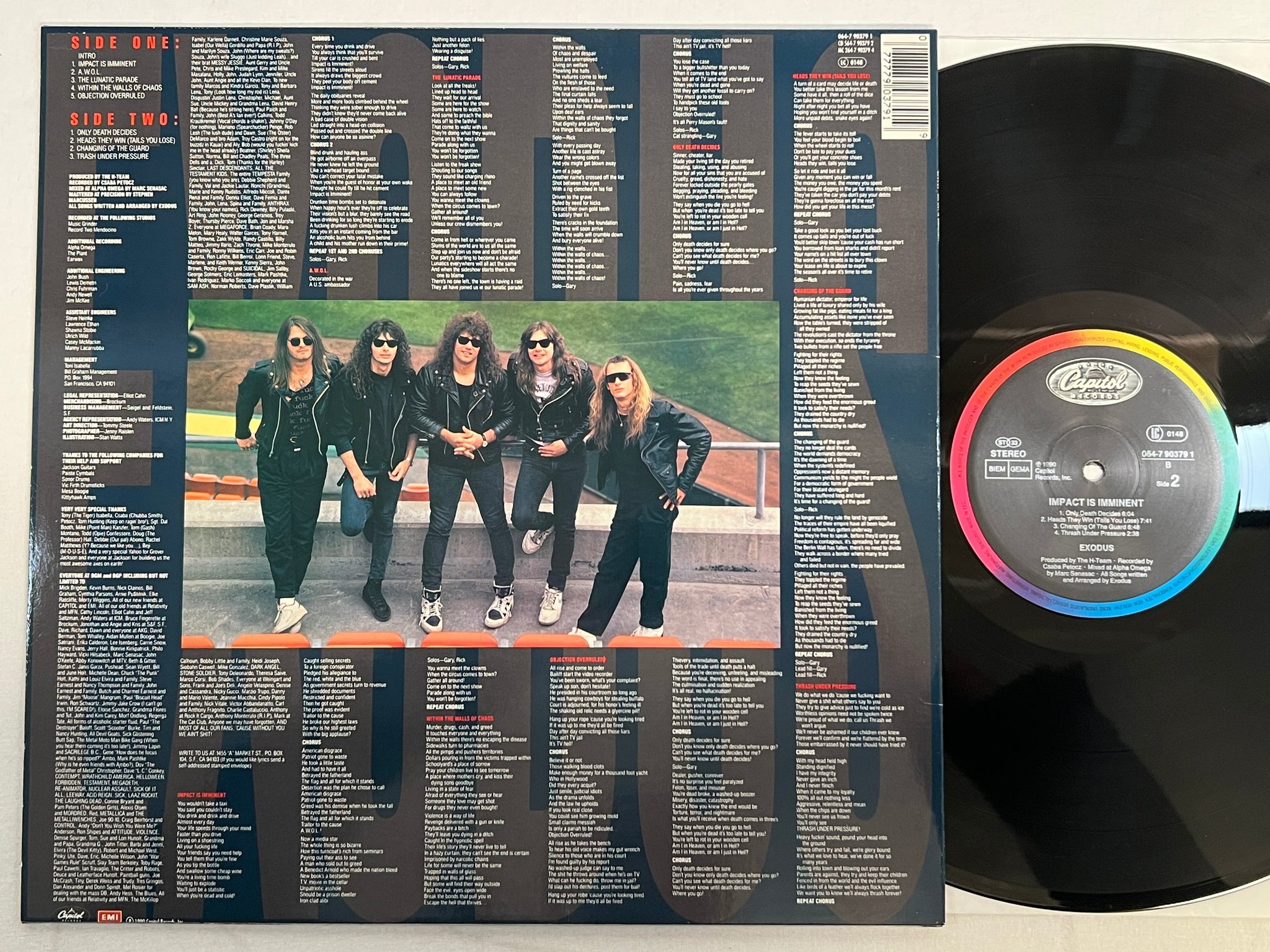 Omslagsbild för skivan EXODUS impact is imminent LP -90 CAPITOL 064-7 90379 1 trash !!