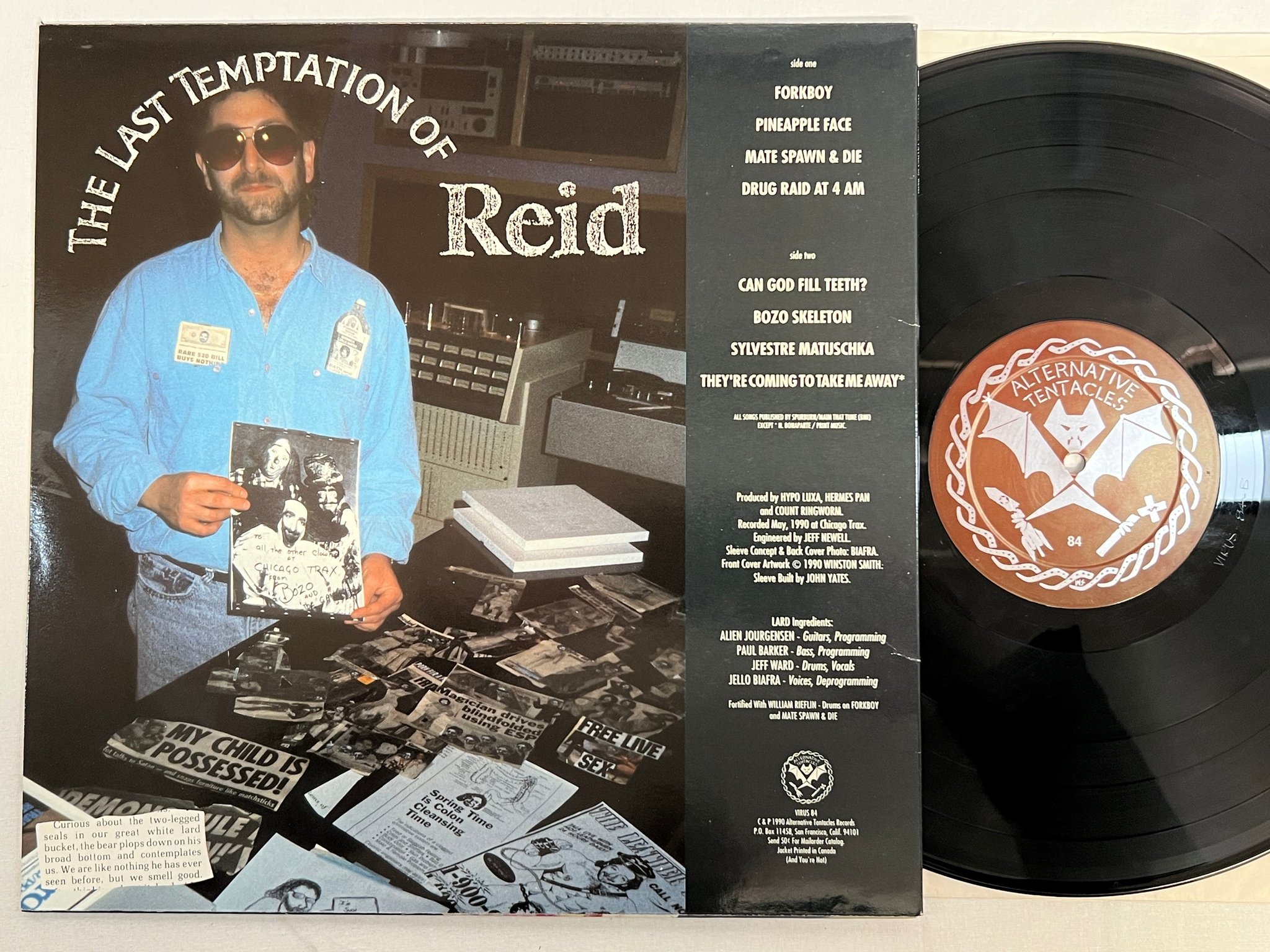 Omslagsbild för skivan LARD The Last Temptation Of Reid LP -90 US ALTERNATIVE TENTACLES VIRUS 84