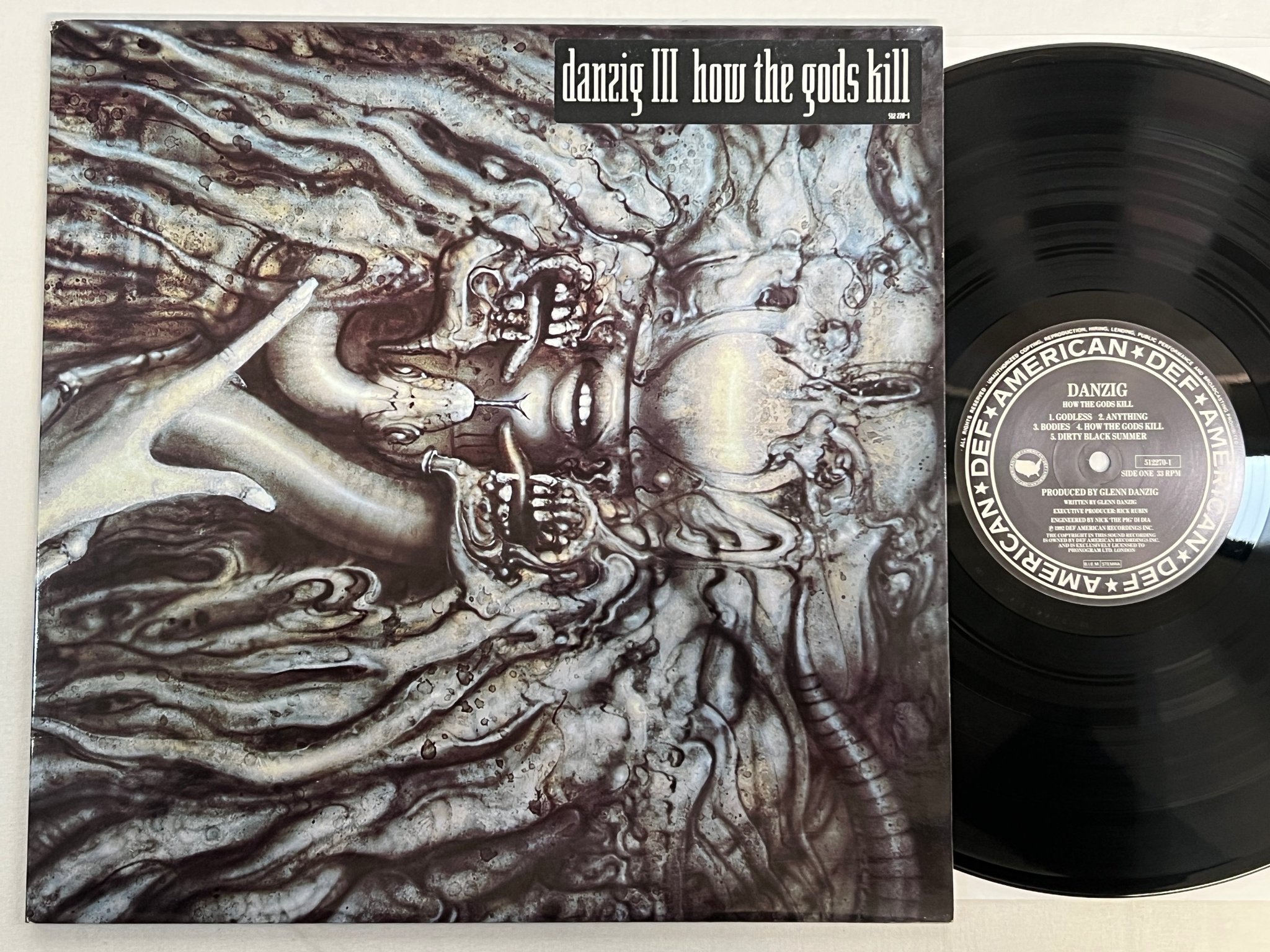 Omslagsbild för skivan DANZIG Danzig III: How The Gods Kill LP -92 Hol DEF AMERICAN 512270-1 ** RARE **
