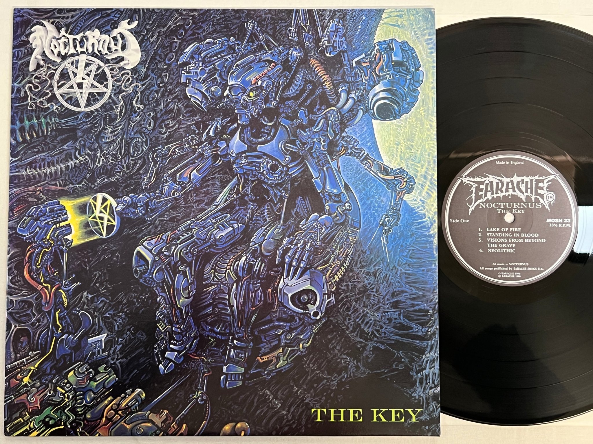 Omslagsbild för skivan NOCTURNUS the key LP -90 UK EARACHE MOSH 23 death metal