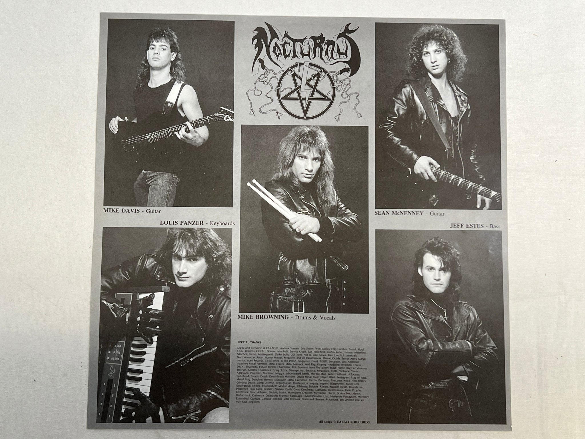 Omslagsbild för skivan NOCTURNUS the key LP -90 UK EARACHE MOSH 23 death metal