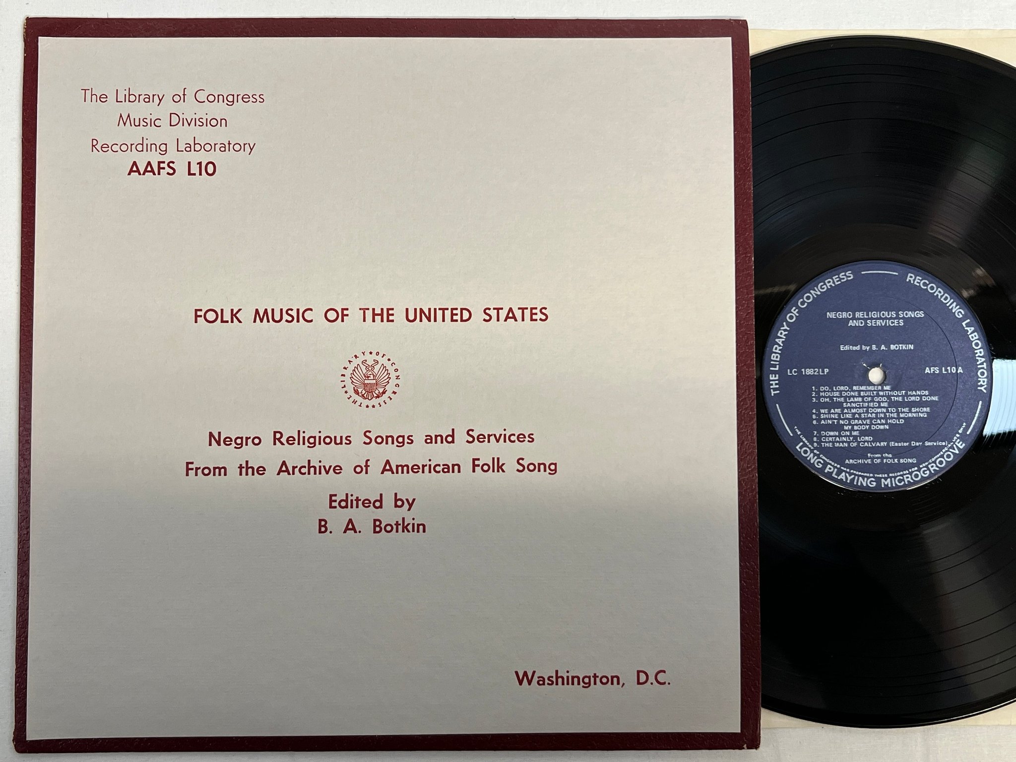 Omslagsbild för skivan V/A Negro Religious Songs And Services LP US the library of congress AAFS L10