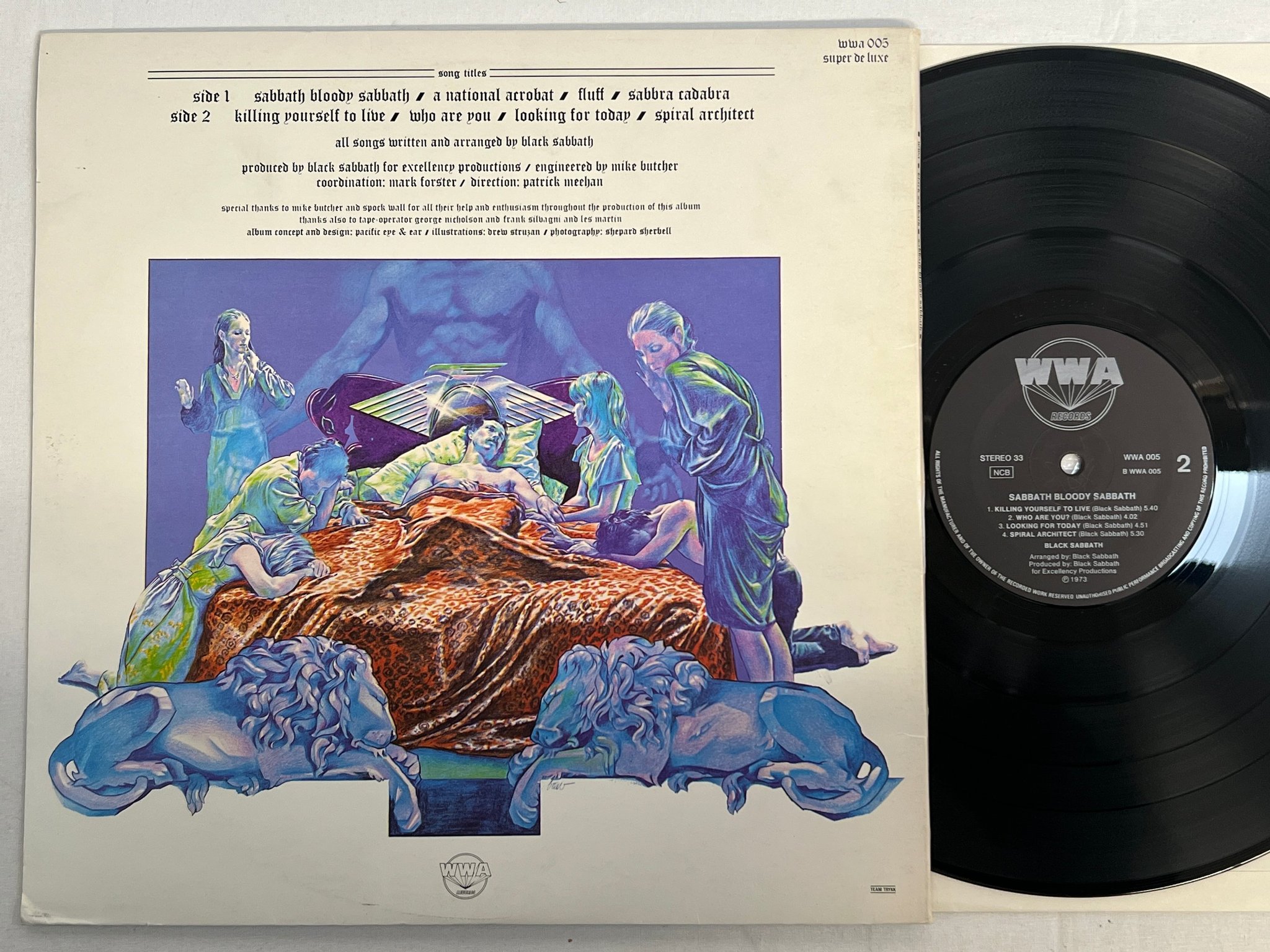 Omslagsbild för skivan BLACK SABBATH Sabbath bloody sabbath LP re ncb WWA WWA 005 