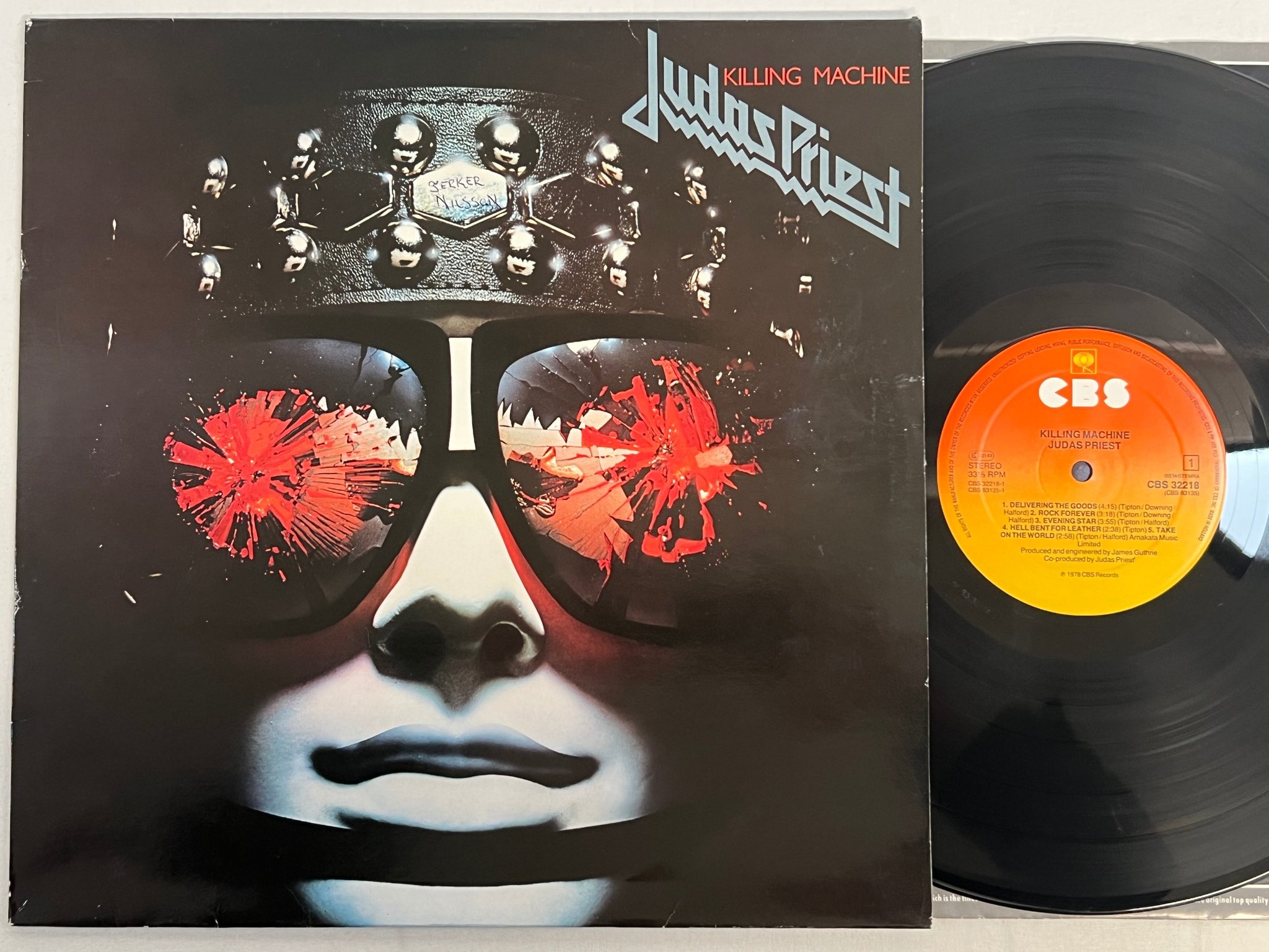 Omslagsbild för skivan JUDAS PRIEST killing machine LP -78 Hol CBS 32218