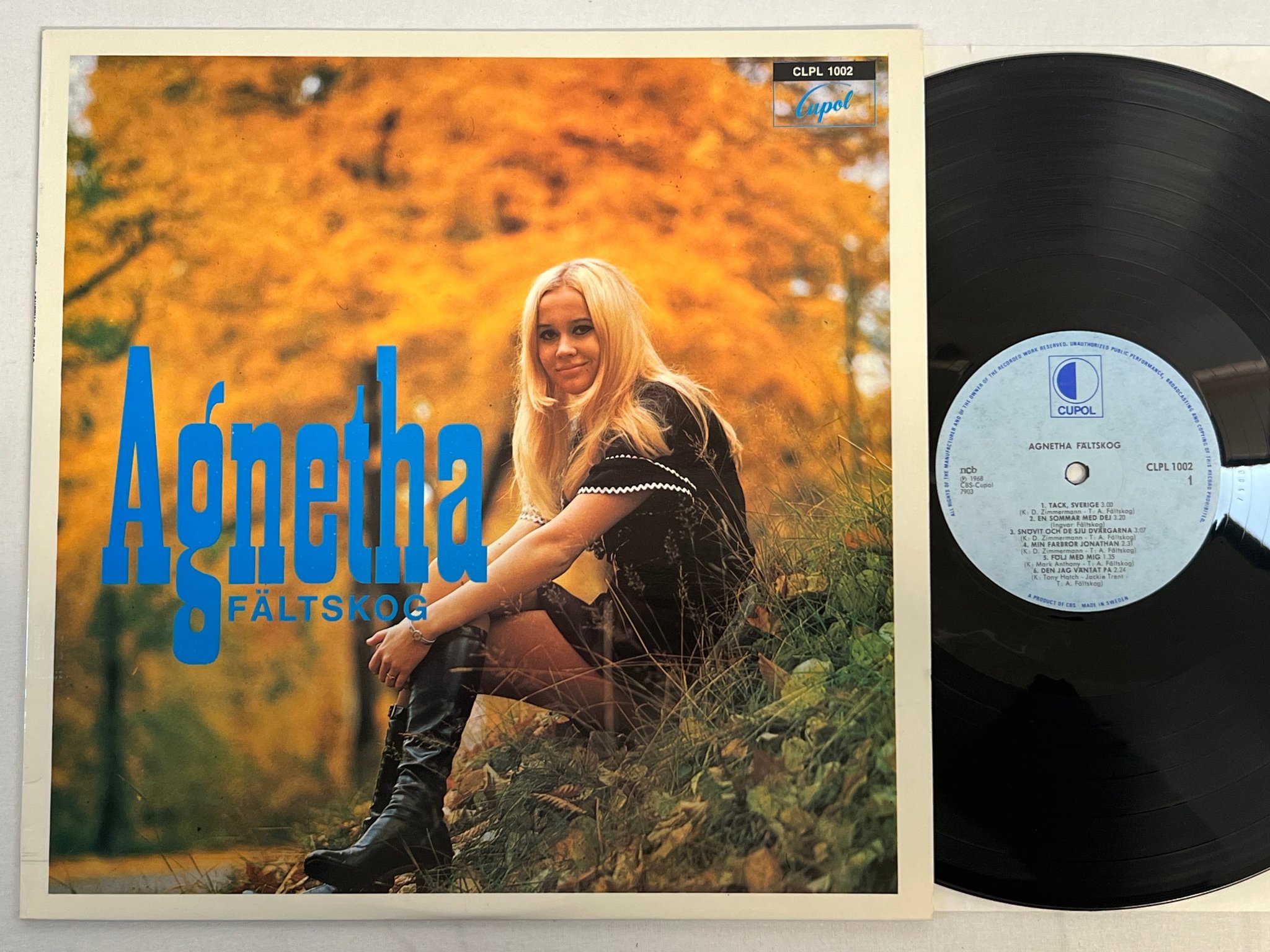 Omslagsbild för skivan AGNETHA FÄLTSKOG s/t LP -68/7? Swe CUPOL CLPL 1002