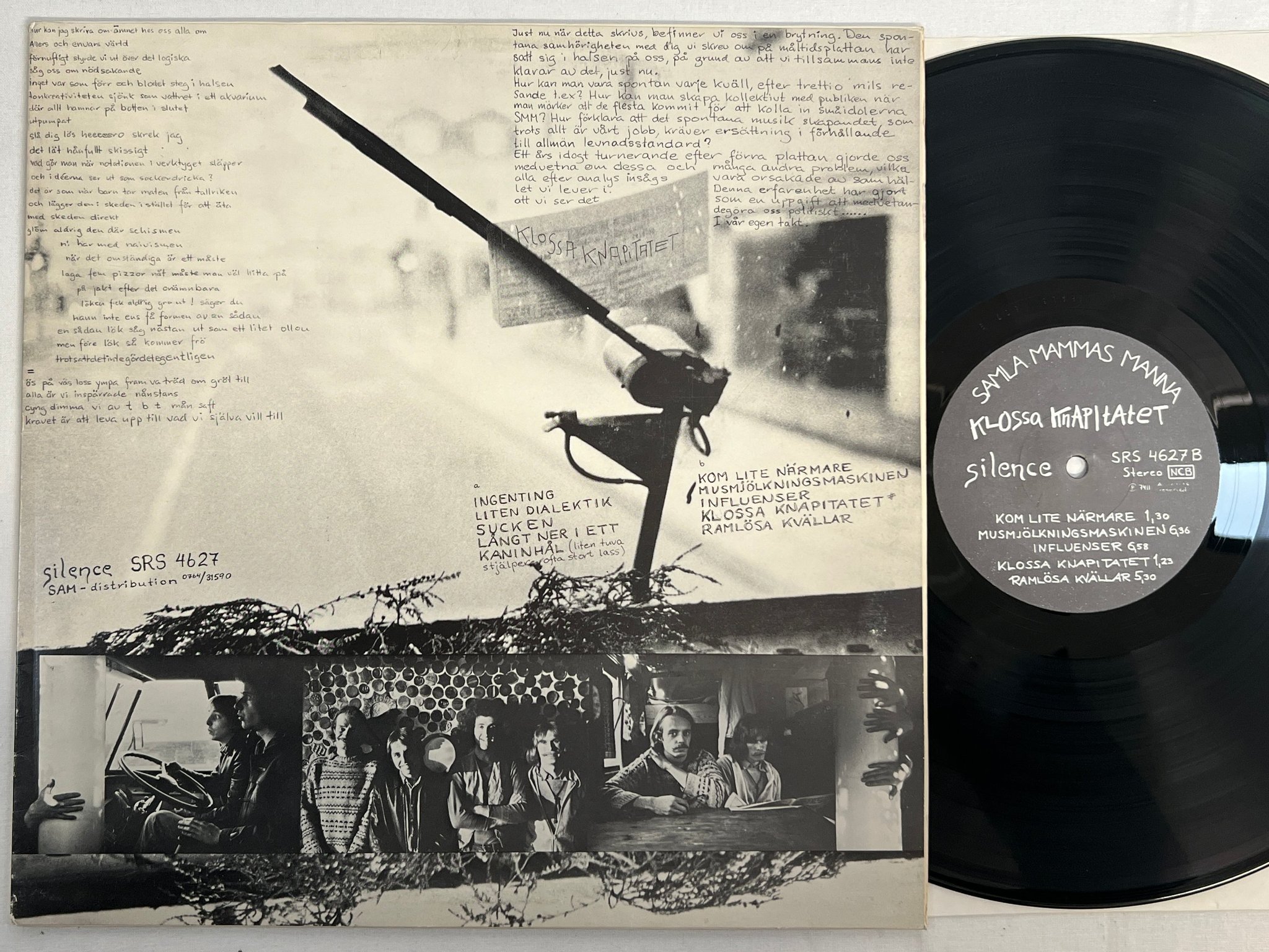 Omslagsbild för skivan SAMLA MAMMAS MANNA klossa knapitalet LP -74 Swe SILENCE SRS 4627