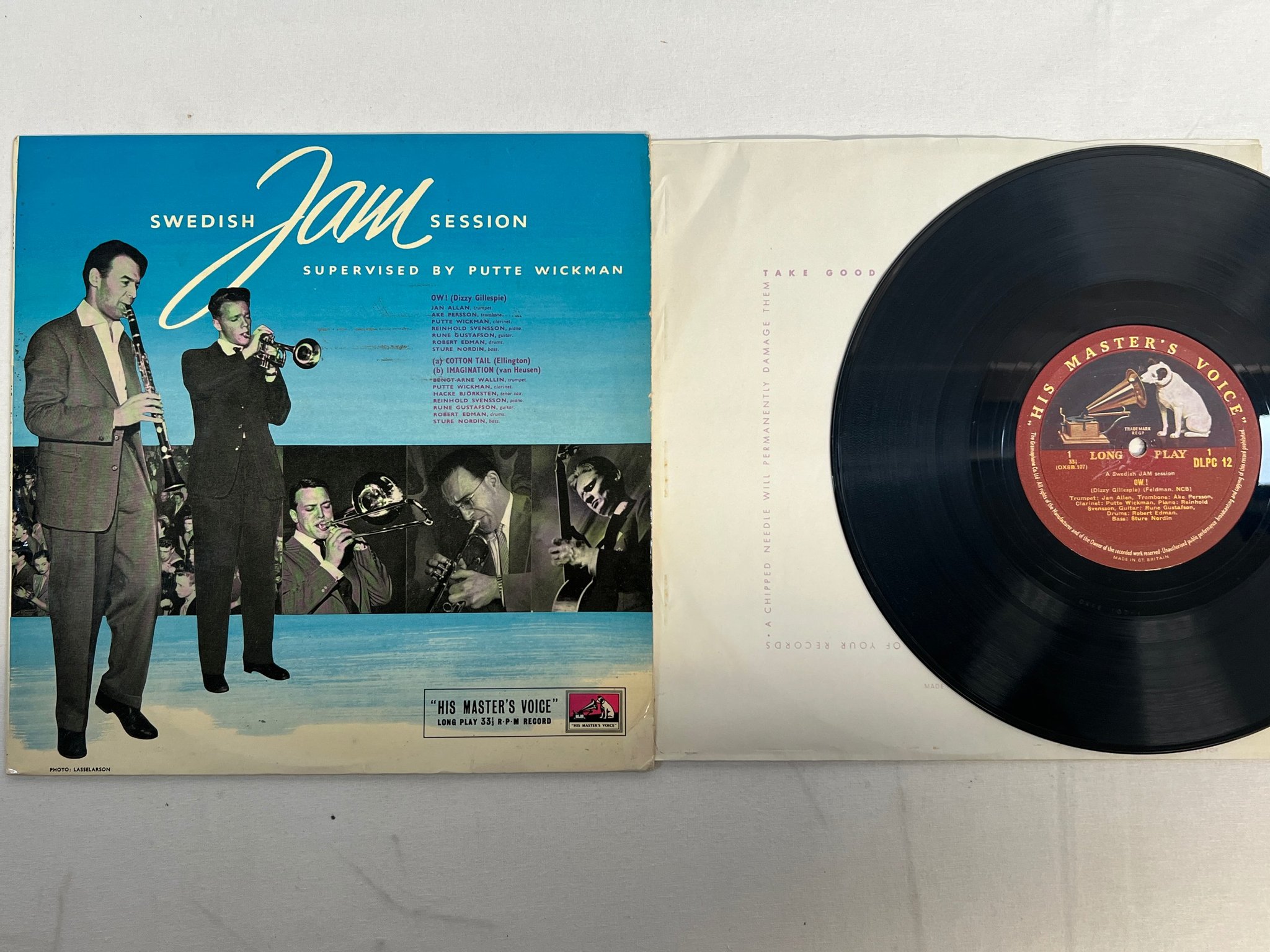 Omslagsbild för skivan V/A A Swedish Jam Session 10"LP -56 UK HMV DLPC 12
