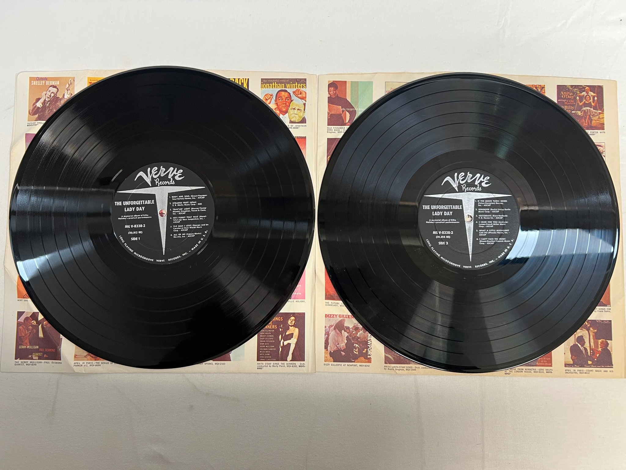 Omslagsbild för skivan BILLIE HOLIDAY the unforgettable Lady day LP -59/61 US VERVE MG V-8338-2 *AMAZIN