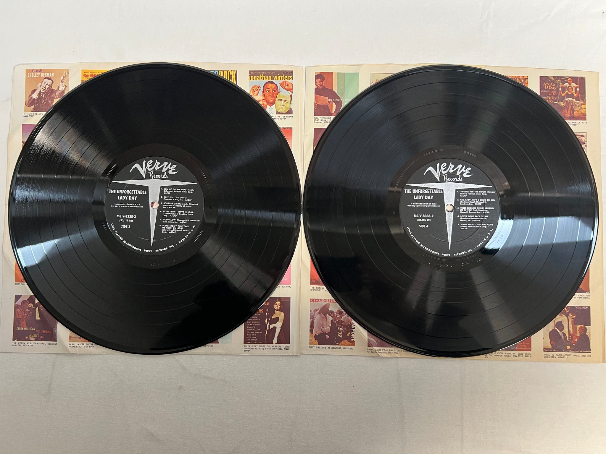 Omslagsbild för skivan BILLIE HOLIDAY the unforgettable Lady day LP -59/61 US VERVE MG V-8338-2 *AMAZIN