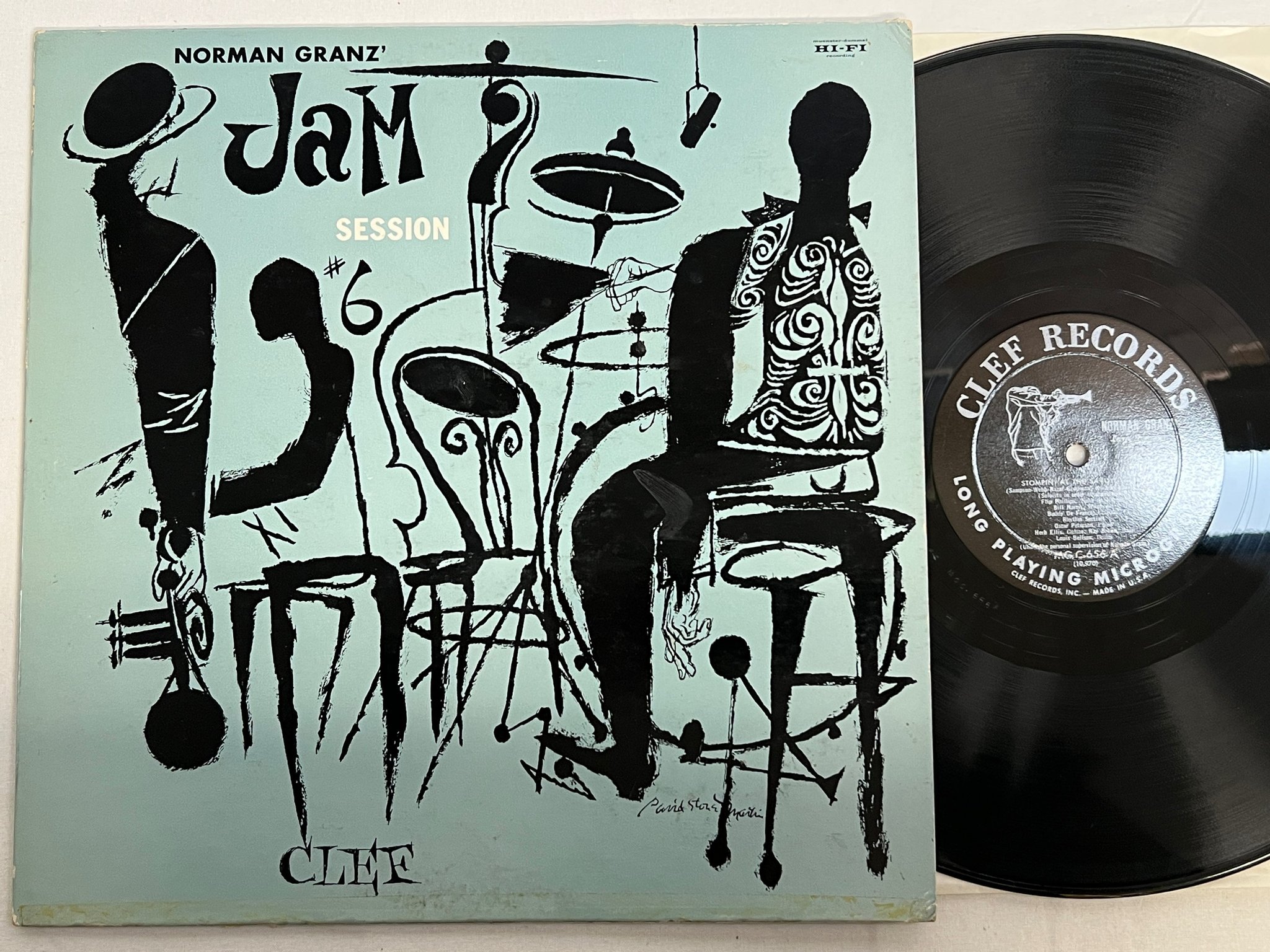 Omslagsbild för skivan V/A Norman Granz' Jam Session #6 LP -54 US CLEF MG C-656 