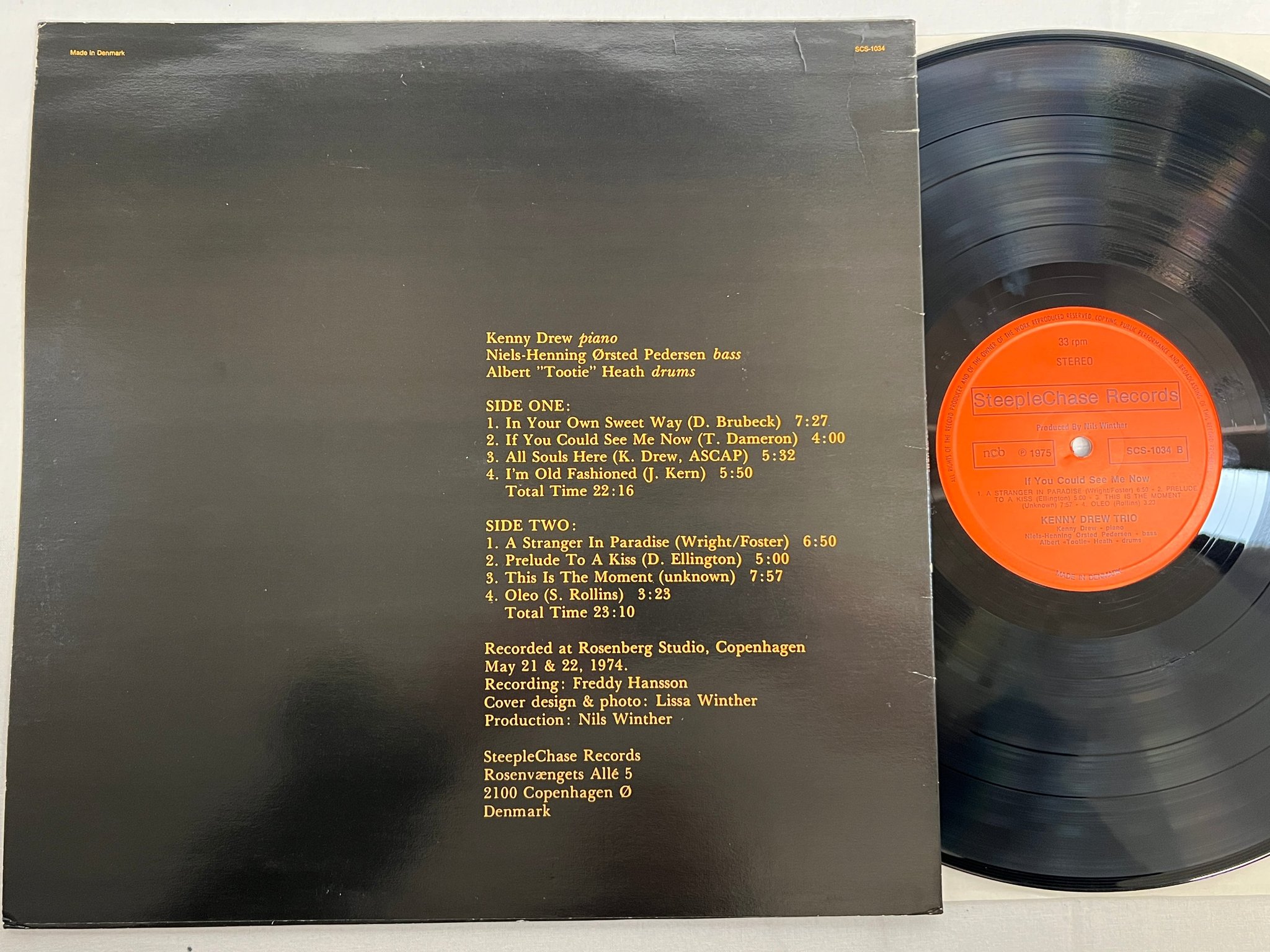 Omslagsbild för skivan KENNY DREW TRIO if you could see me know LP -75 Den STEEPLECHASE SCS-1034