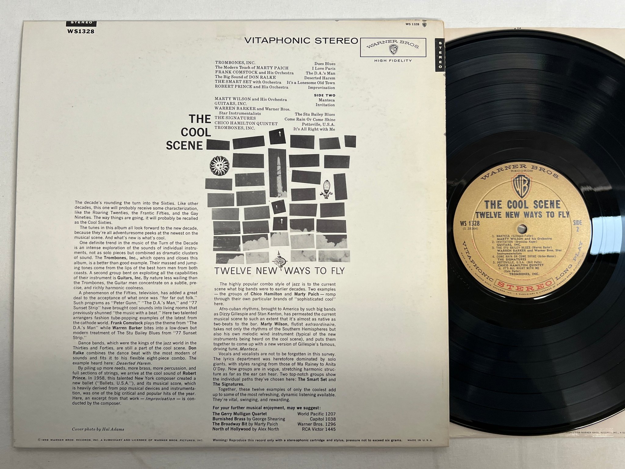 Omslagsbild för skivan V/A the cool scene LP US WARNER stereo WS 1328 