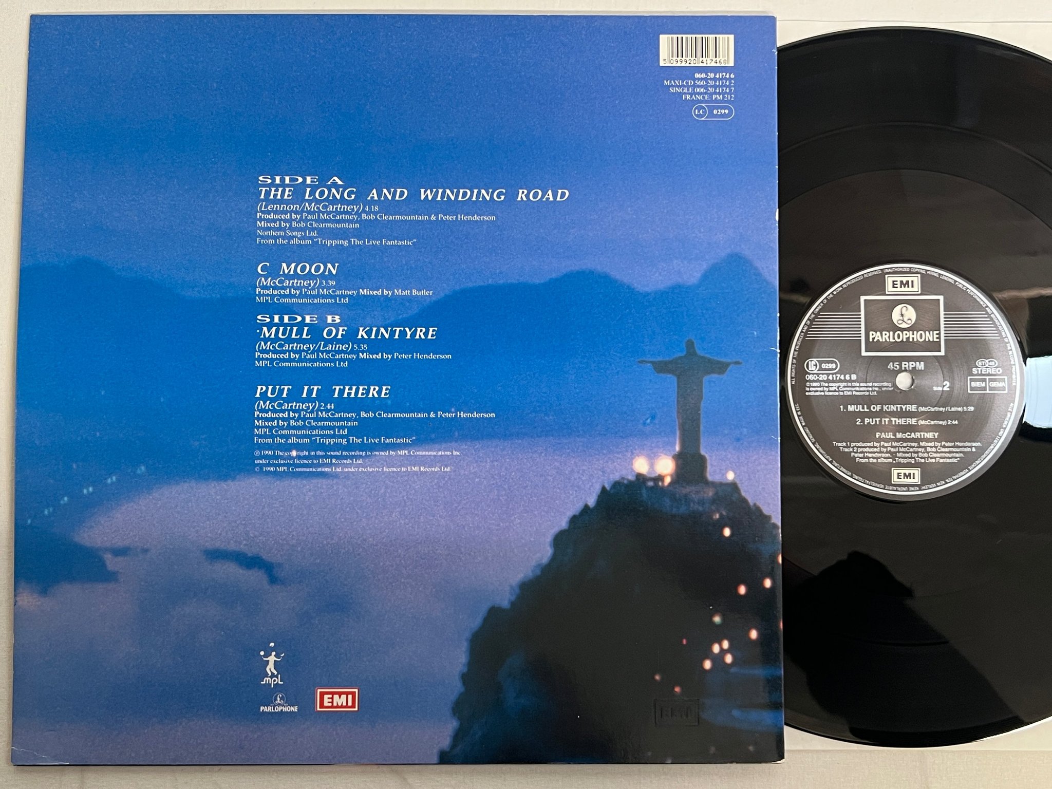 Omslagsbild för skivan PAUL McCARTNEY The Long And Winding Road 12" -90 PARLOPHONE 060-2041746