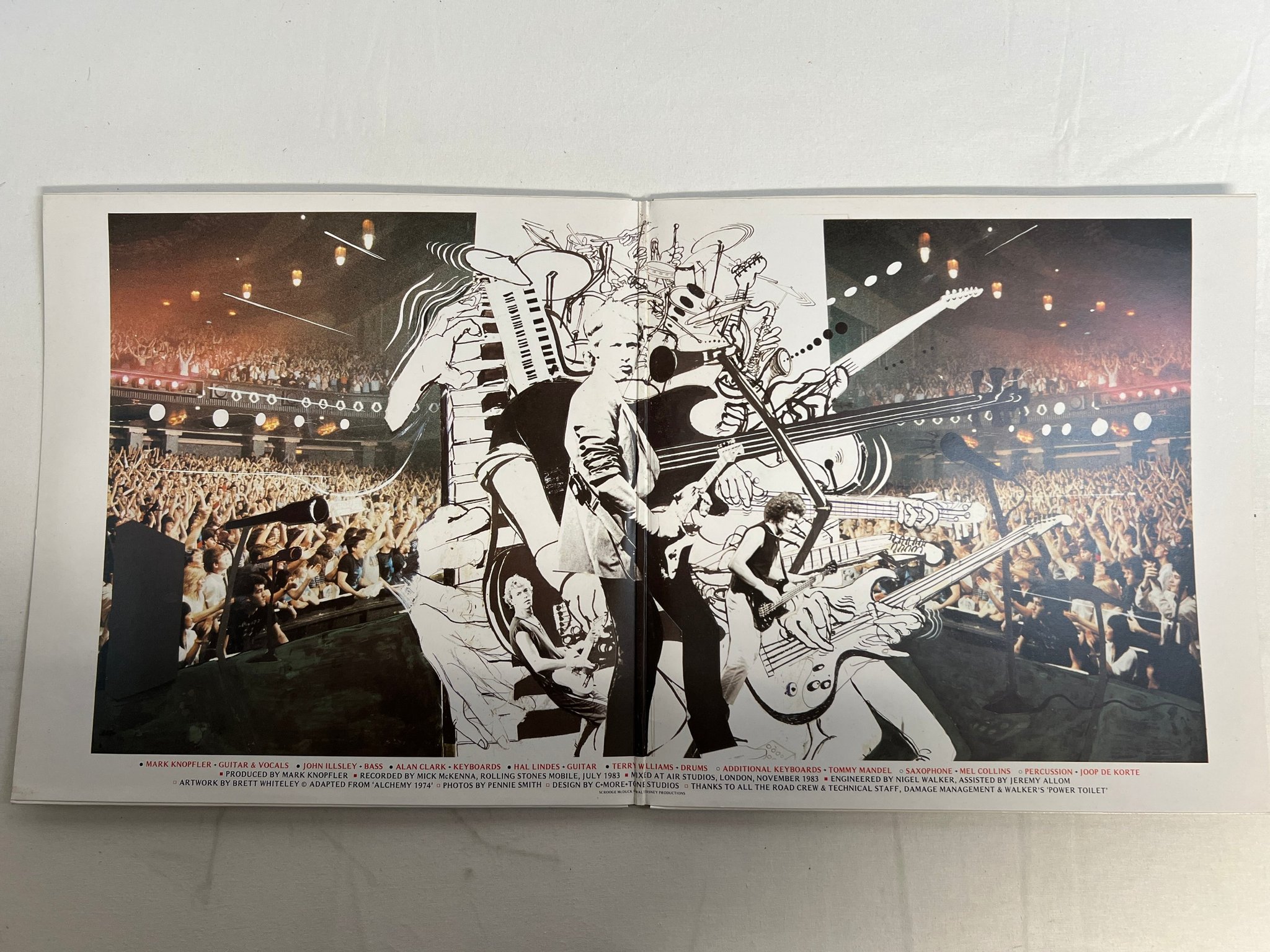 Omslagsbild för skivan DIRE STRAITS alchemy 2xLP -84 Hol VERTIGO 818 244-1