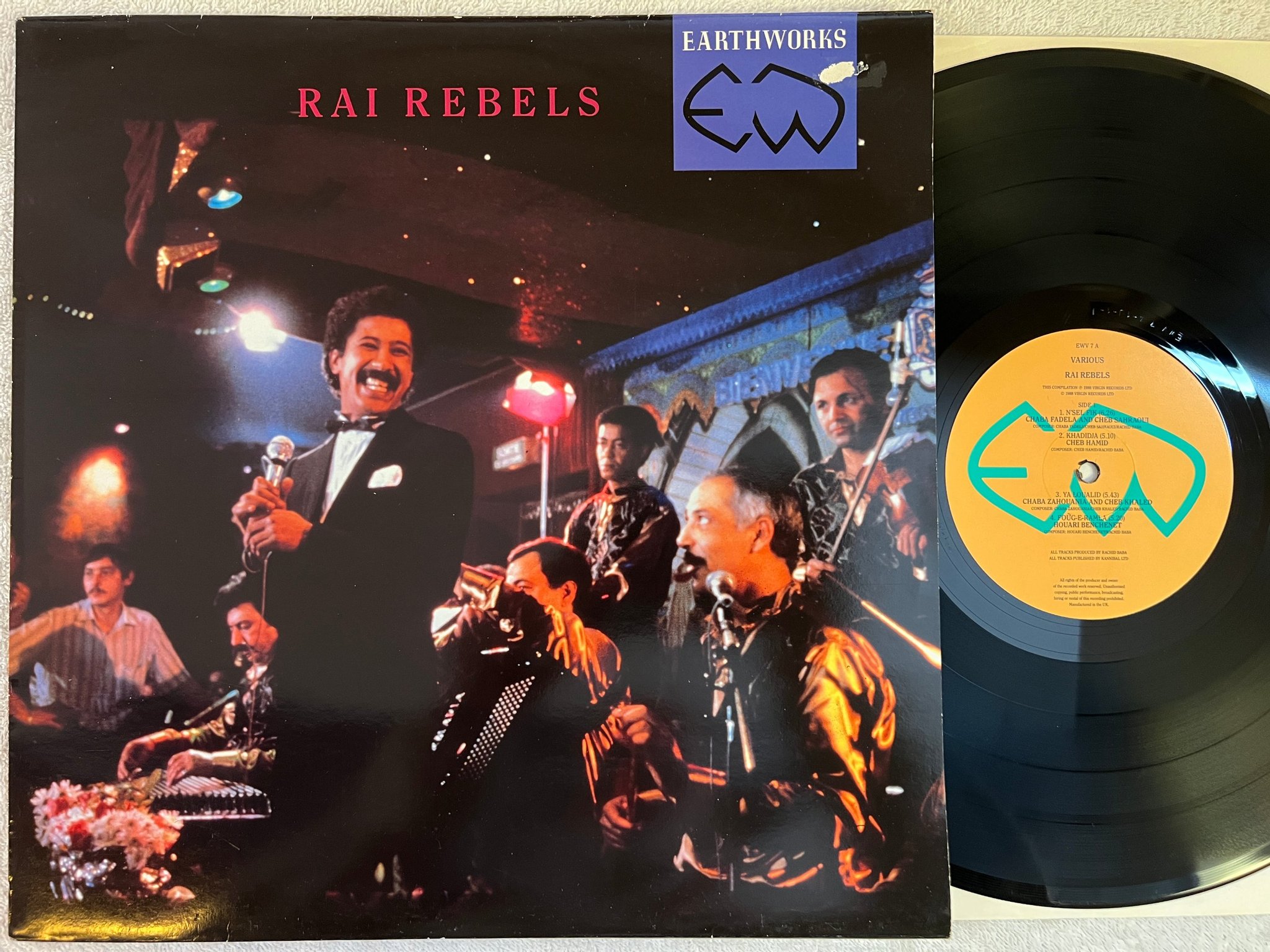 Omslagsbild för skivan V/A rai rebels LP -88 UK EARTHWORKS EWY 7 