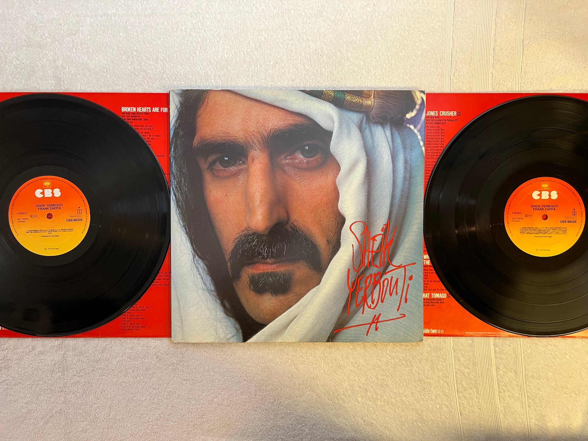 Omslagsbild för skivan FRANK ZAPPA sheik yerbouti 2xLP -79 Hol CBS 88339