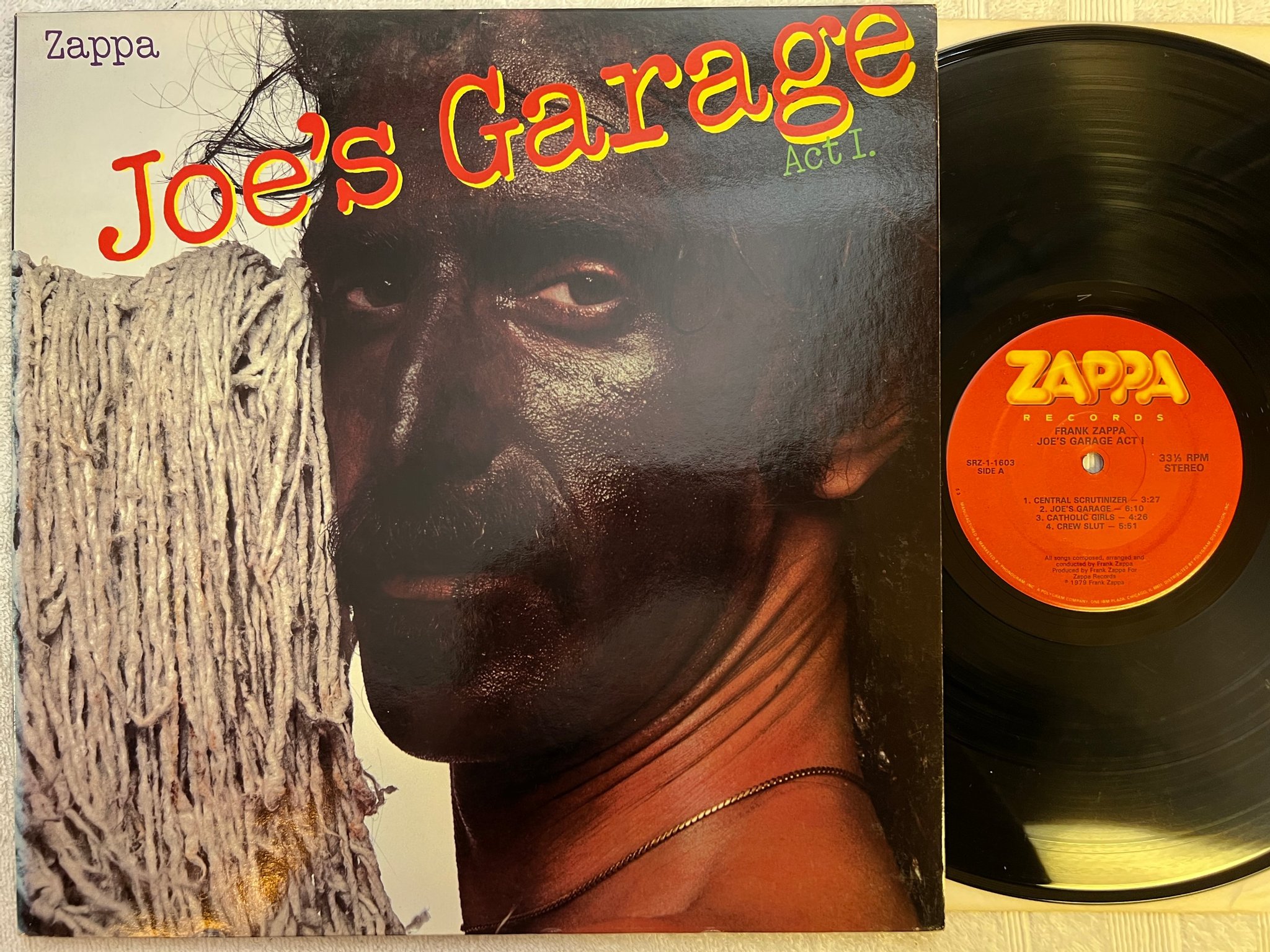 Omslagsbild för skivan FRANK ZAPPA Joe's garage act I LP -79 US ZAPPA SRZ-1-1603