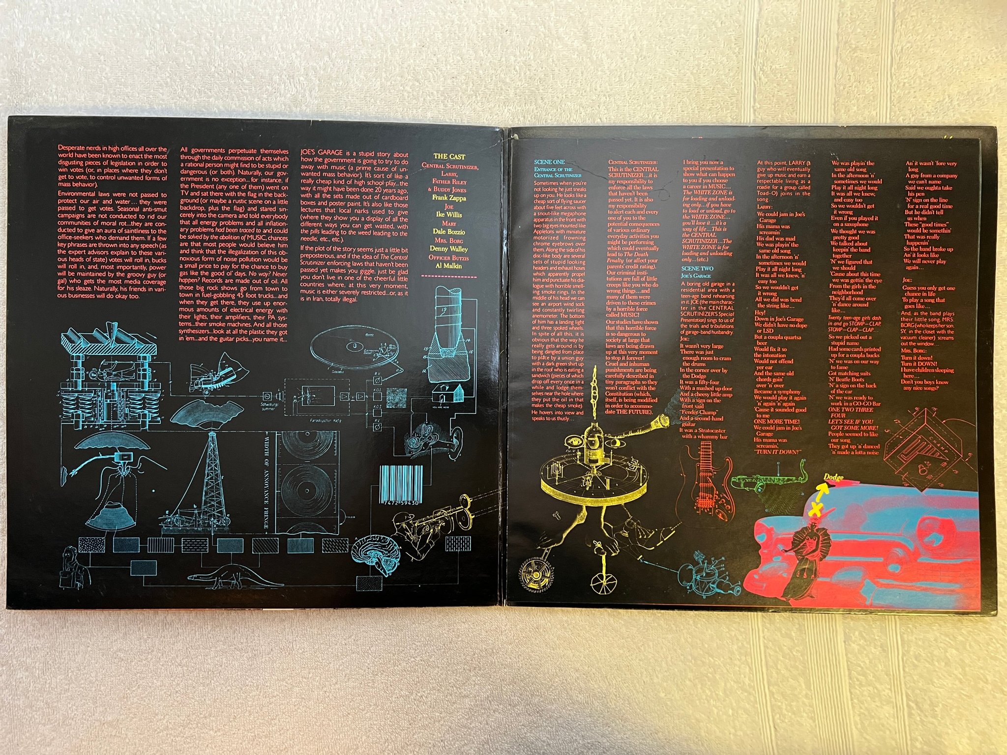 Omslagsbild för skivan FRANK ZAPPA Joe's garage act I LP -79 US ZAPPA SRZ-1-1603