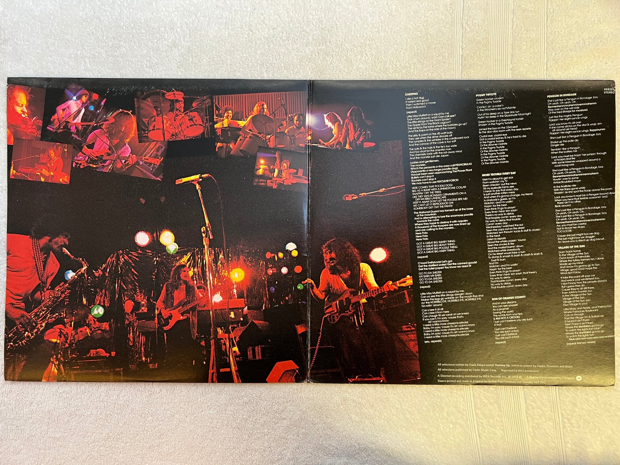 Omslagsbild för skivan ZAPPA / MOTHERS Roxy & elsewhere 2xLP -74 UK DISCREET K 69201