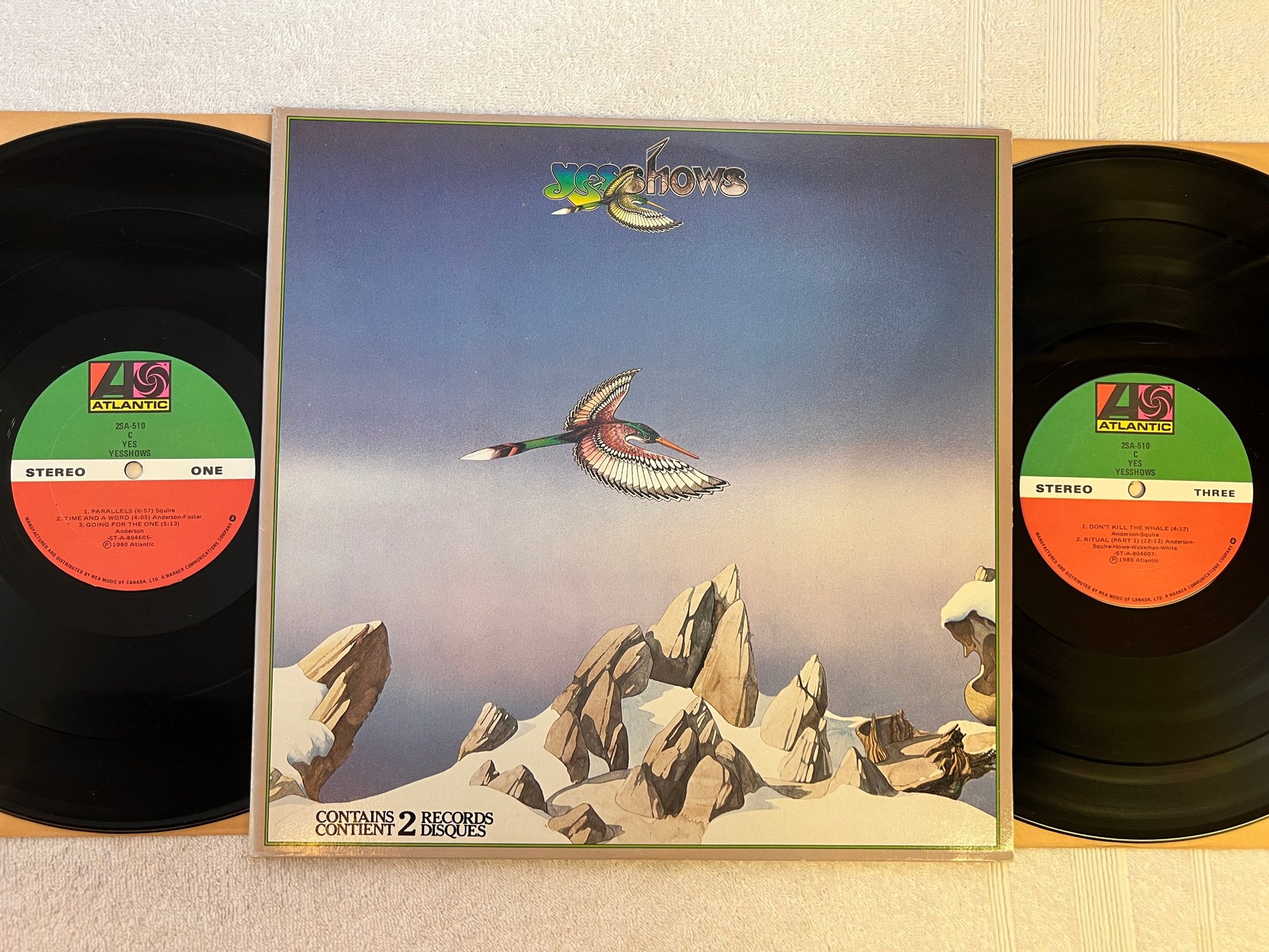 Omslagsbild för skivan YES yesshows 2xLP -80 Can ATLANTIC  2SA-510