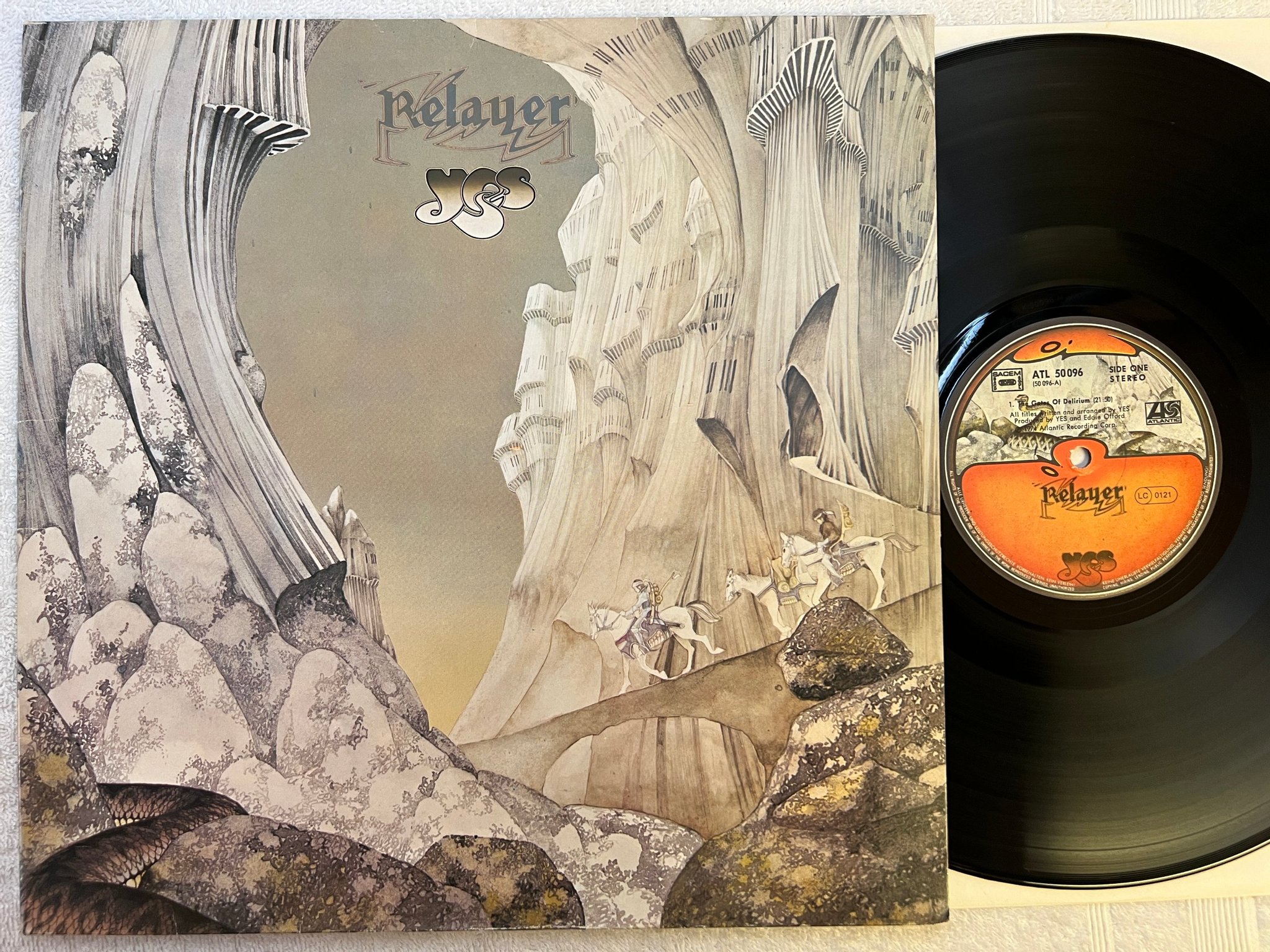 Omslagsbild för skivan YES relayer LP  Fra ATLANTIC  ATL 50096