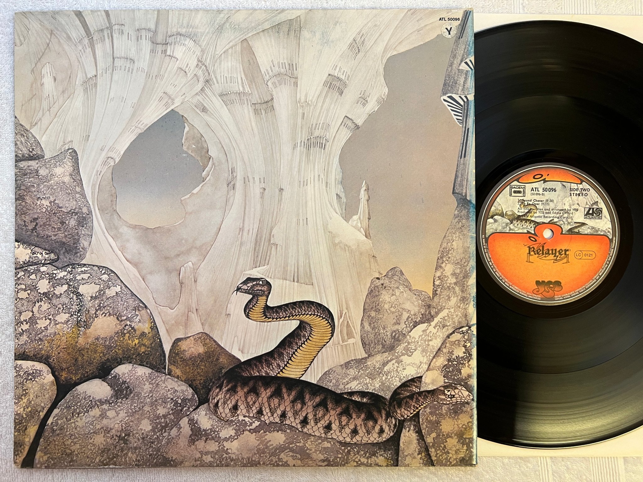 Omslagsbild för skivan YES relayer LP  Fra ATLANTIC  ATL 50096
