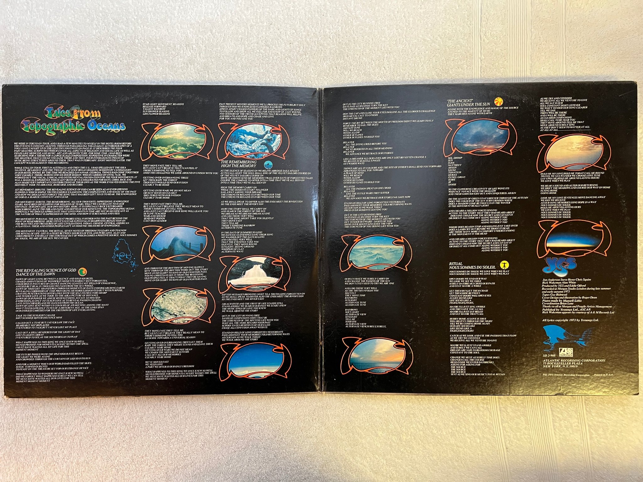 Omslagsbild för skivan YES Tales From Topographic Oceans 2xLP US ATLANTIC SD 2-908 