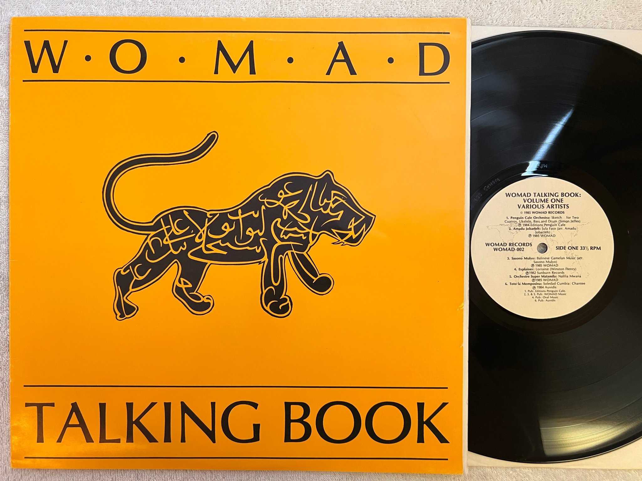 Omslagsbild för skivan V/A talking book vol 1 LP -85 UK WOMAD 002