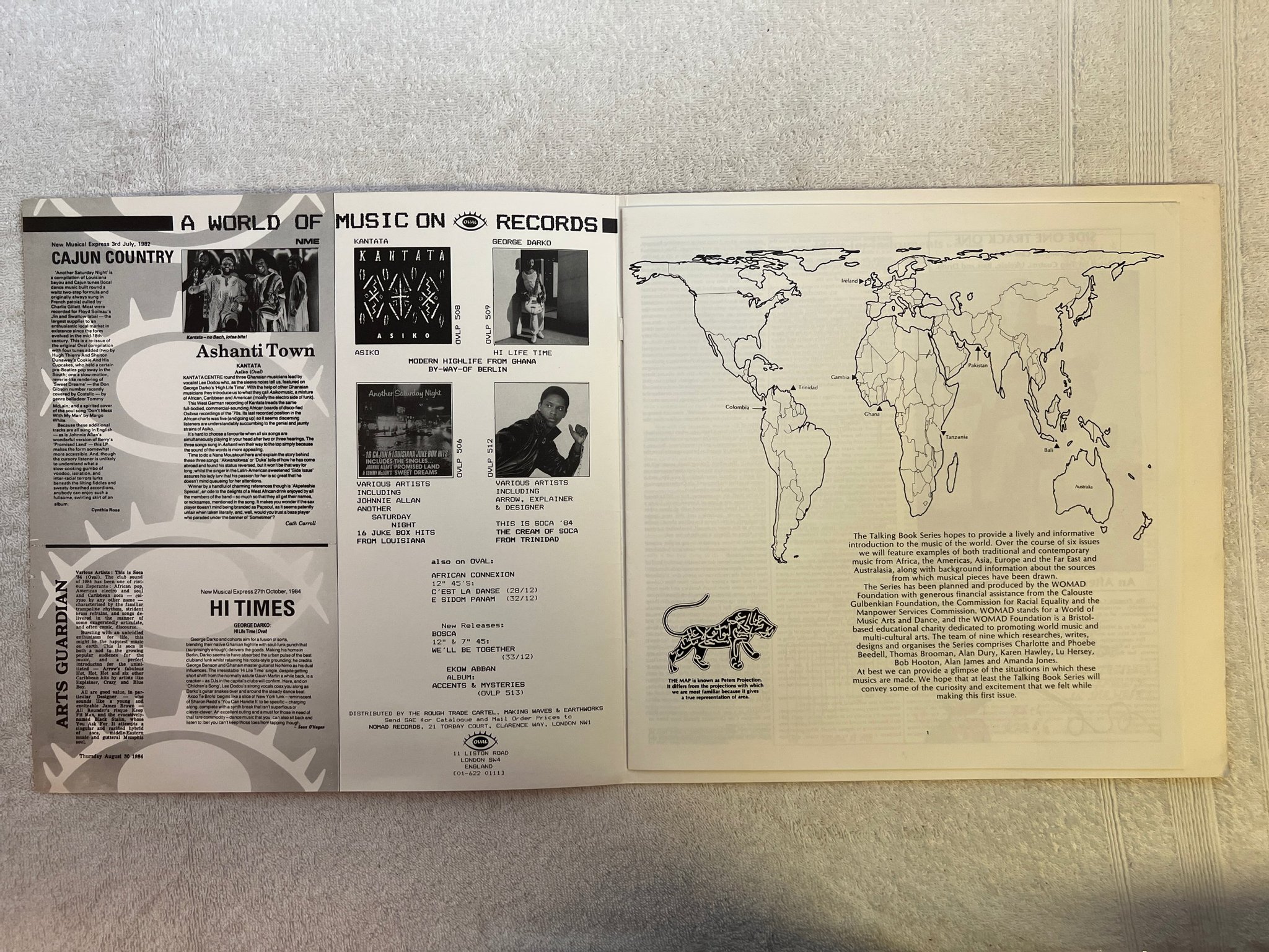 Omslagsbild för skivan V/A talking book vol 1 LP -85 UK WOMAD 002