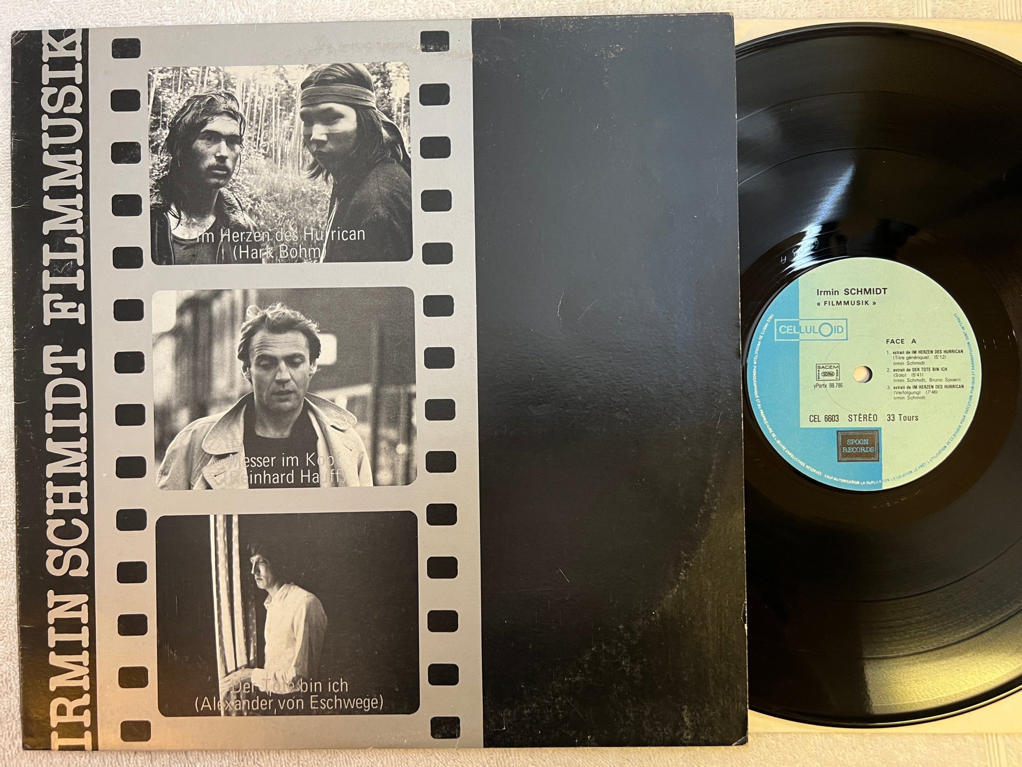 Omslagsbild för skivan IRMIN SCHMIDT Filmmusik LP -81 Fra CELLULOID CEL 6603