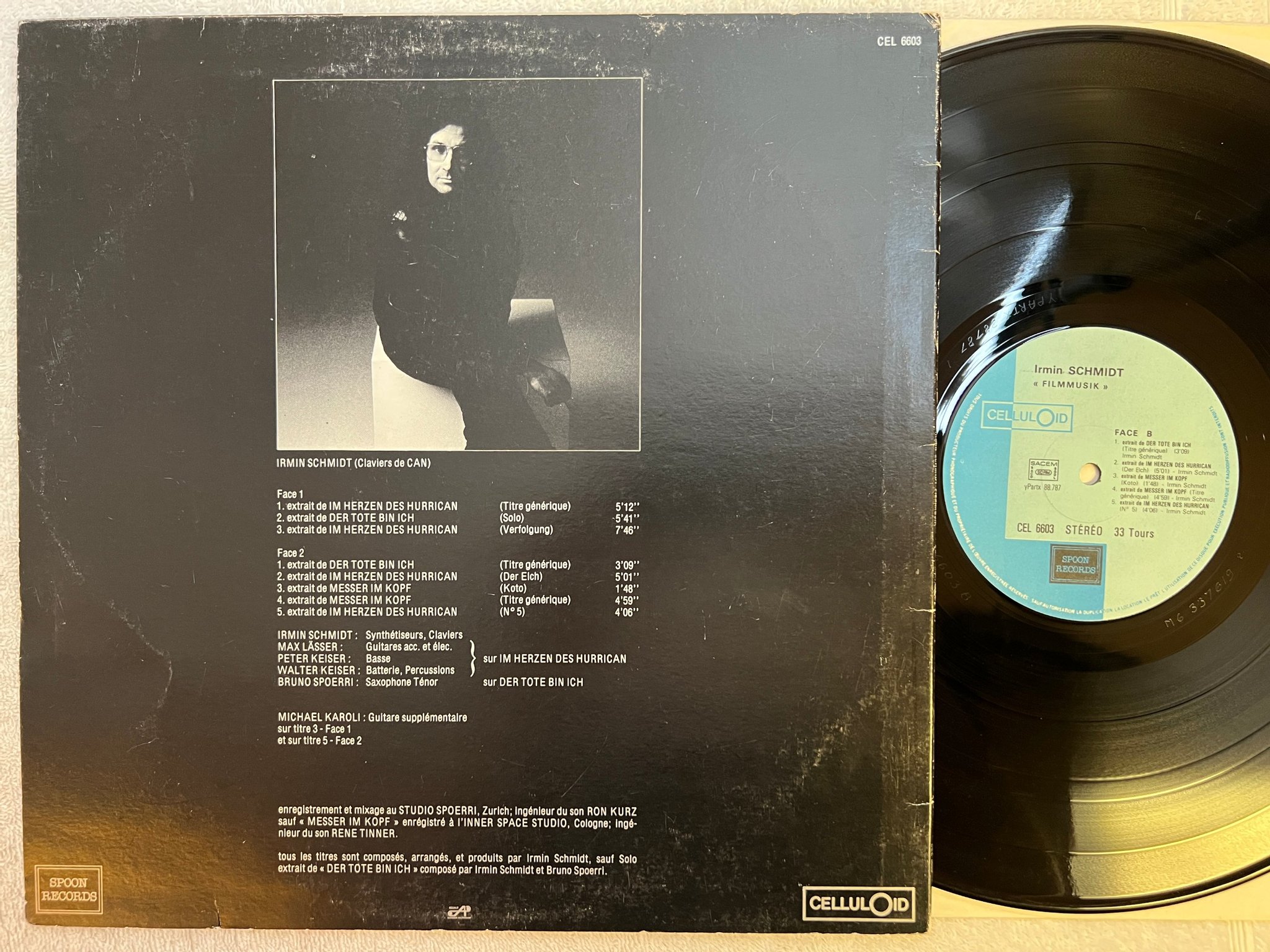 Omslagsbild för skivan IRMIN SCHMIDT Filmmusik LP -81 Fra CELLULOID CEL 6603