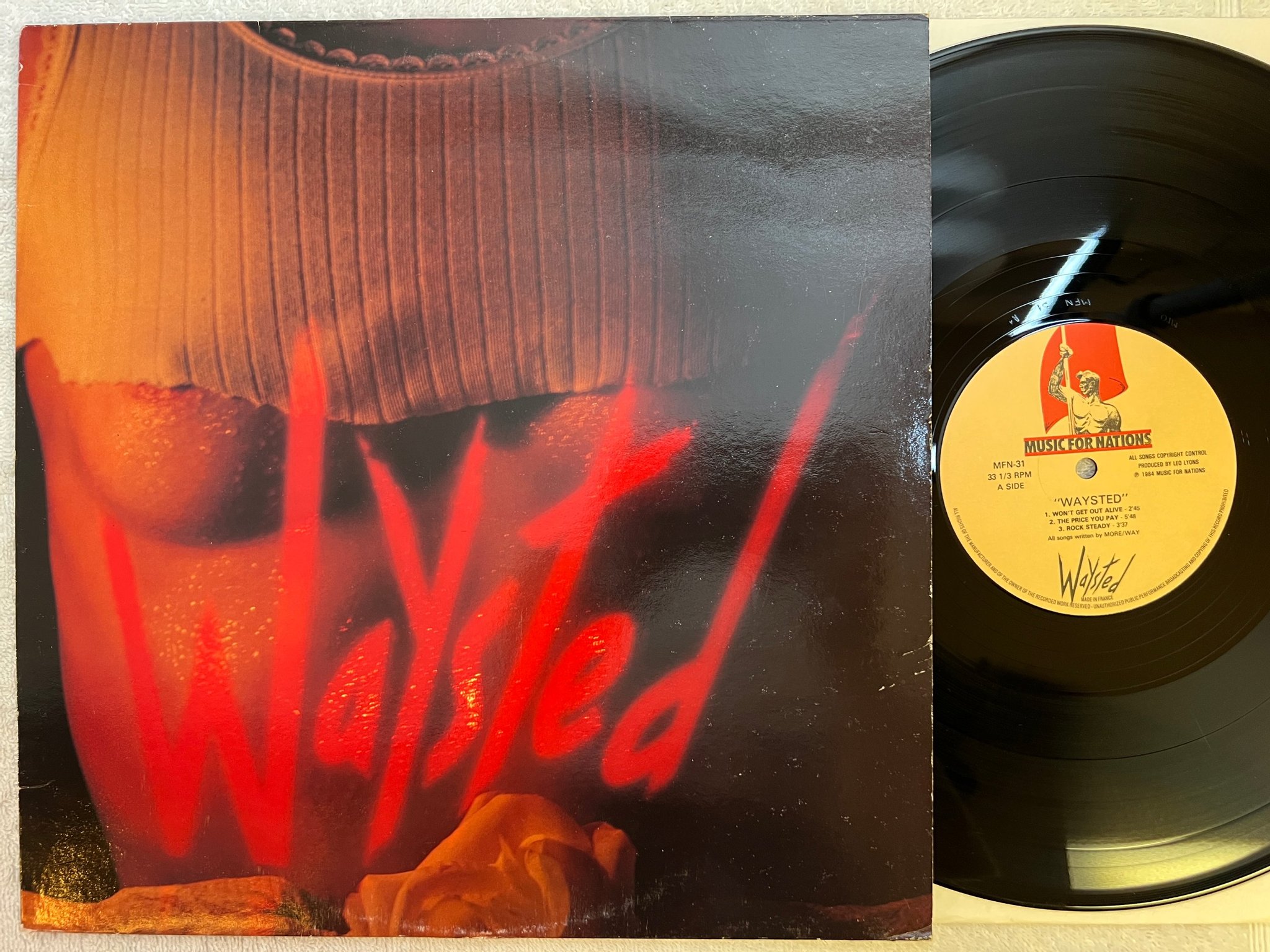 Omslagsbild för skivan WAYSTED s/t 12" mini-album MUSIC FOR NATIONS MFN 31