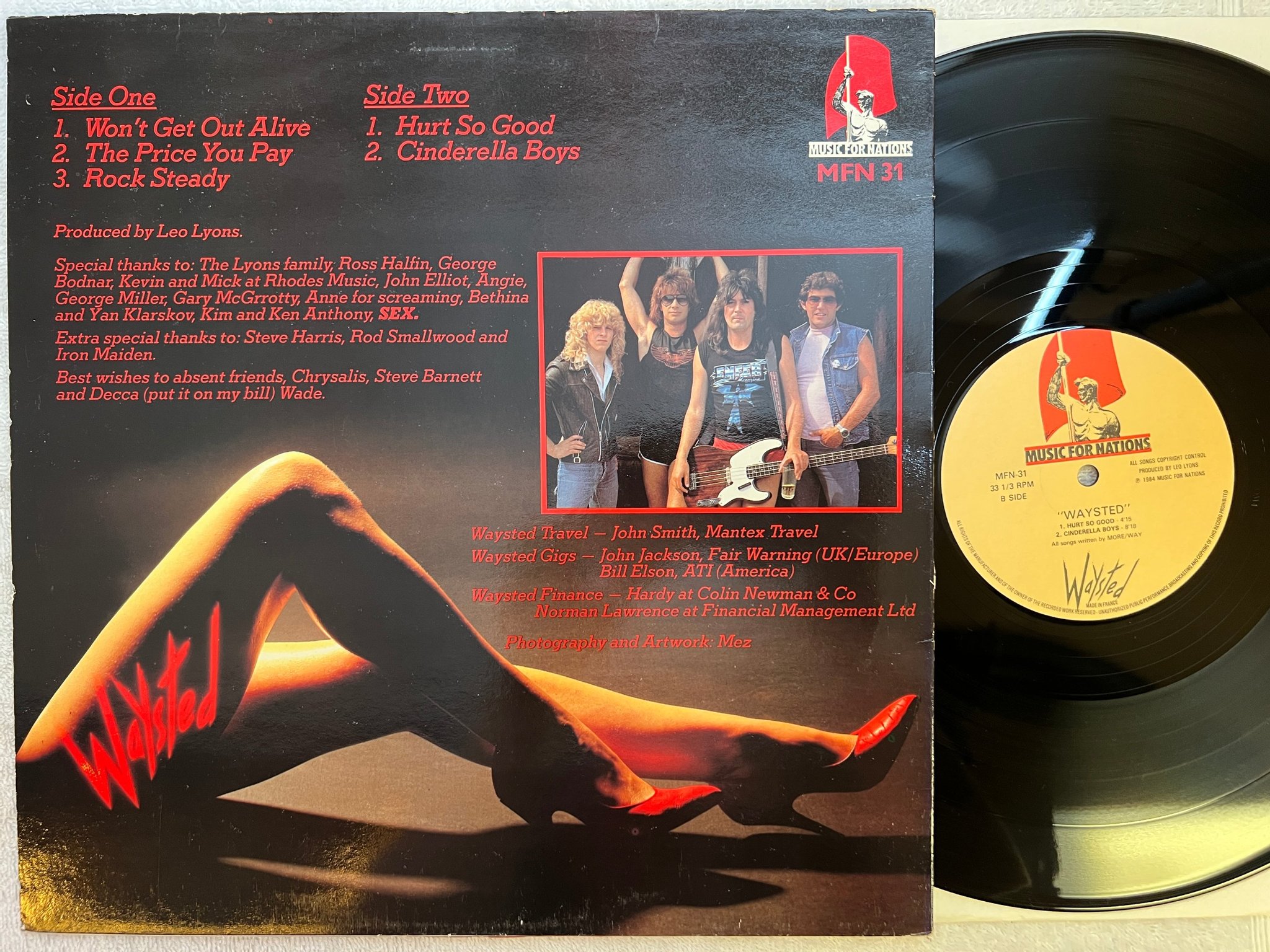 Omslagsbild för skivan WAYSTED s/t 12" mini-album MUSIC FOR NATIONS MFN 31