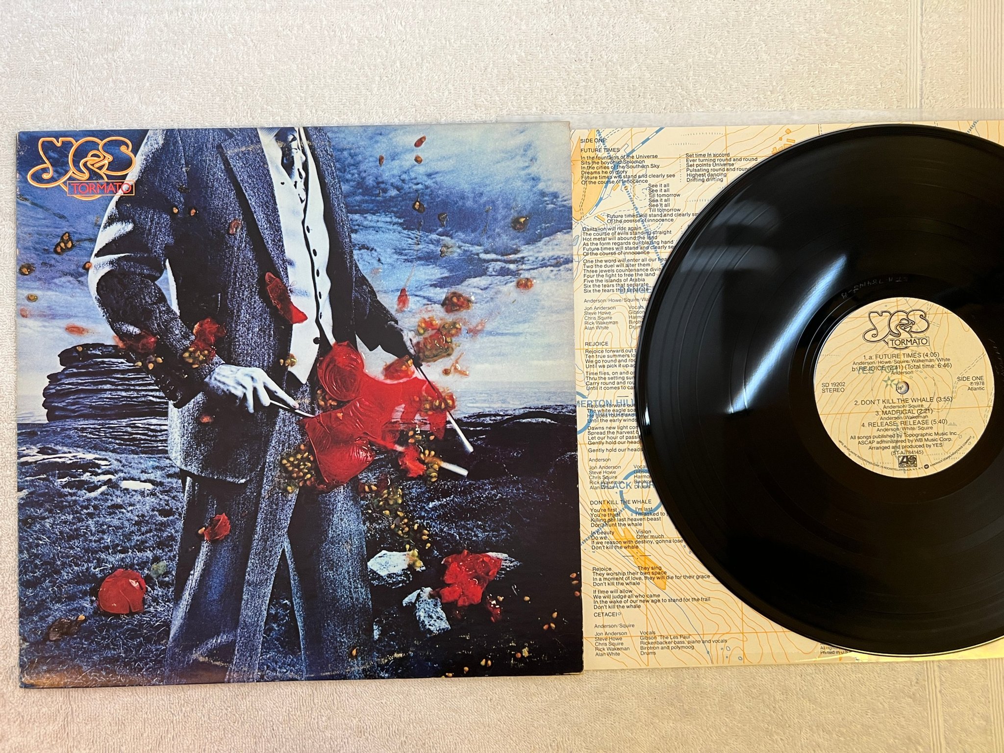 Omslagsbild för skivan YES tormato LP -78 US ATLANTIC SD 19202