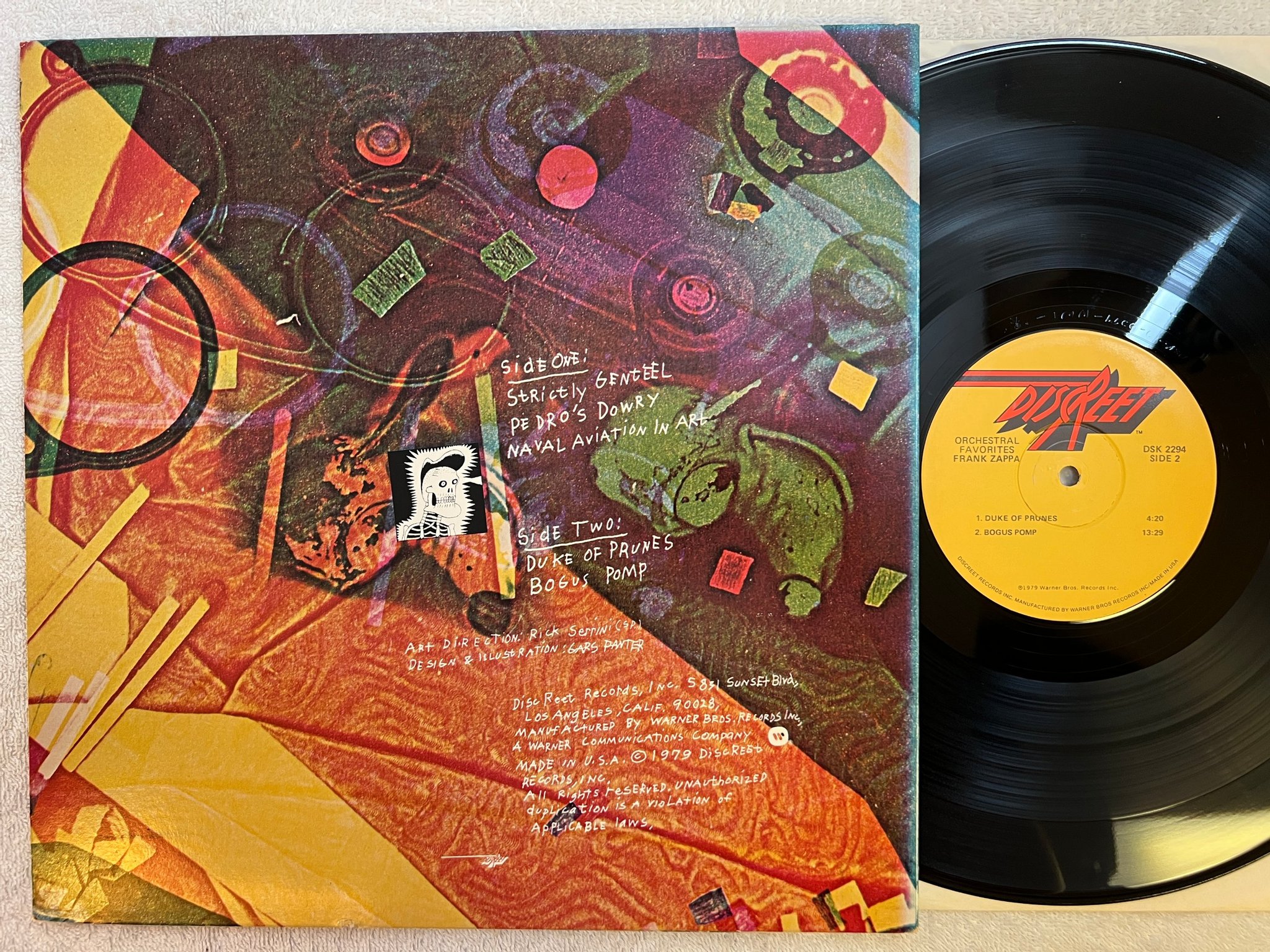 Omslagsbild för skivan FRANK ZAPPA orchestral favorites LP -79 US DISCREET DSK 2294