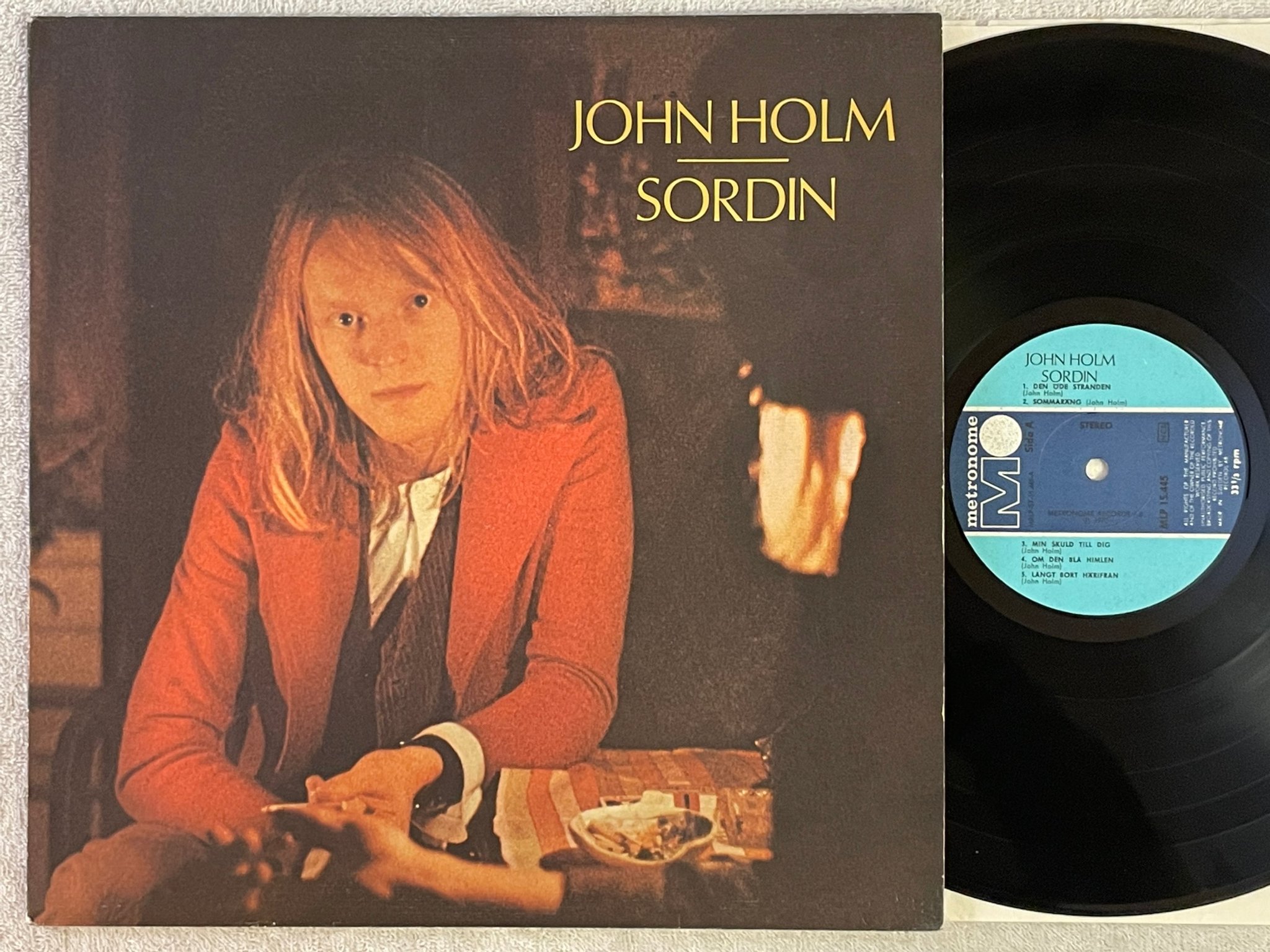 Omslagsbild för skivan JOHN HOLM sordin LP -72 Swe 1st press METRONOME MLP 15445 