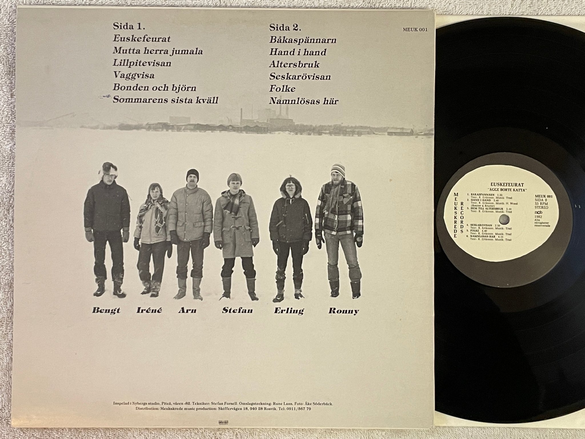 Omslagsbild för skivan EUSKEFEURAT ägge bårte katta LP -82 Swe MEUKSKREDE MEUK 001