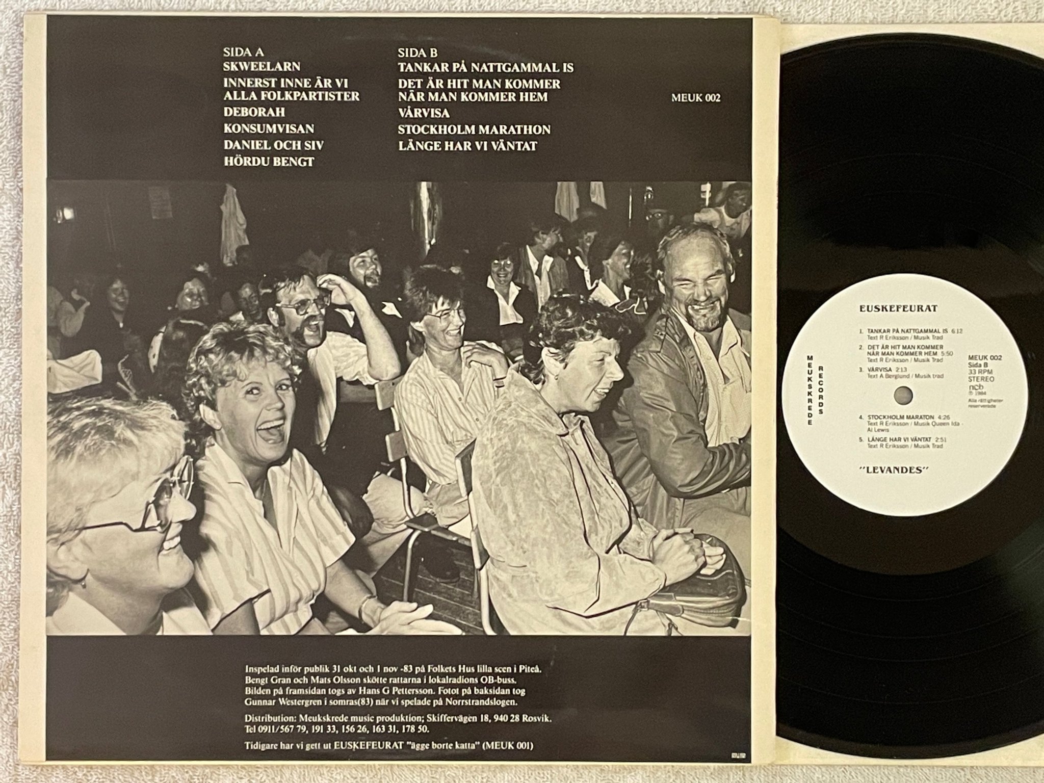 Omslagsbild för skivan EUSKEFEURAT Levandes LP -84 Swe MEUKSKREDE MEUK 002
