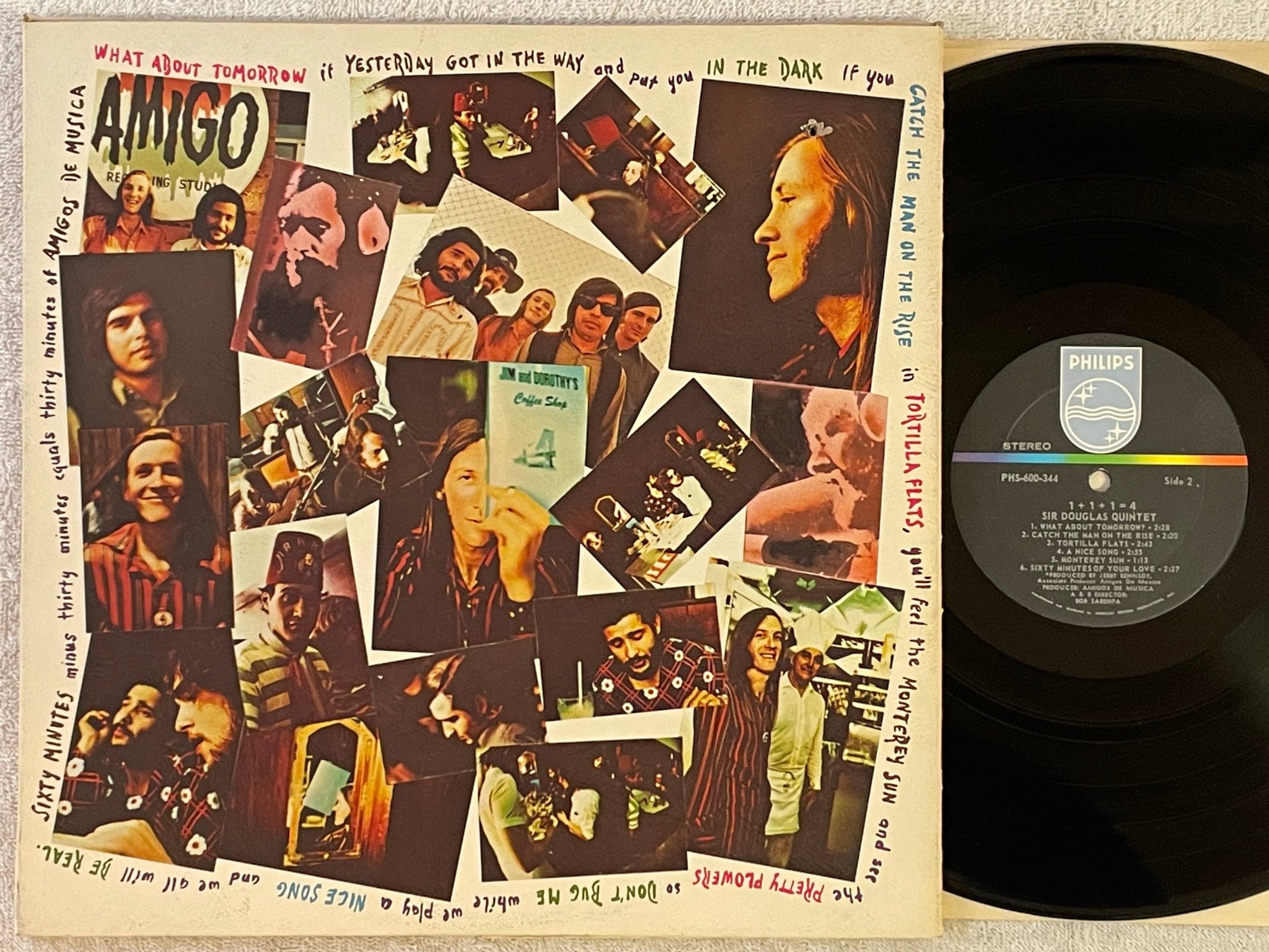 Omslagsbild för skivan SIR DOUGLAS QUINTET 1+1+1=4 LP -70 US philips PHS 600-344