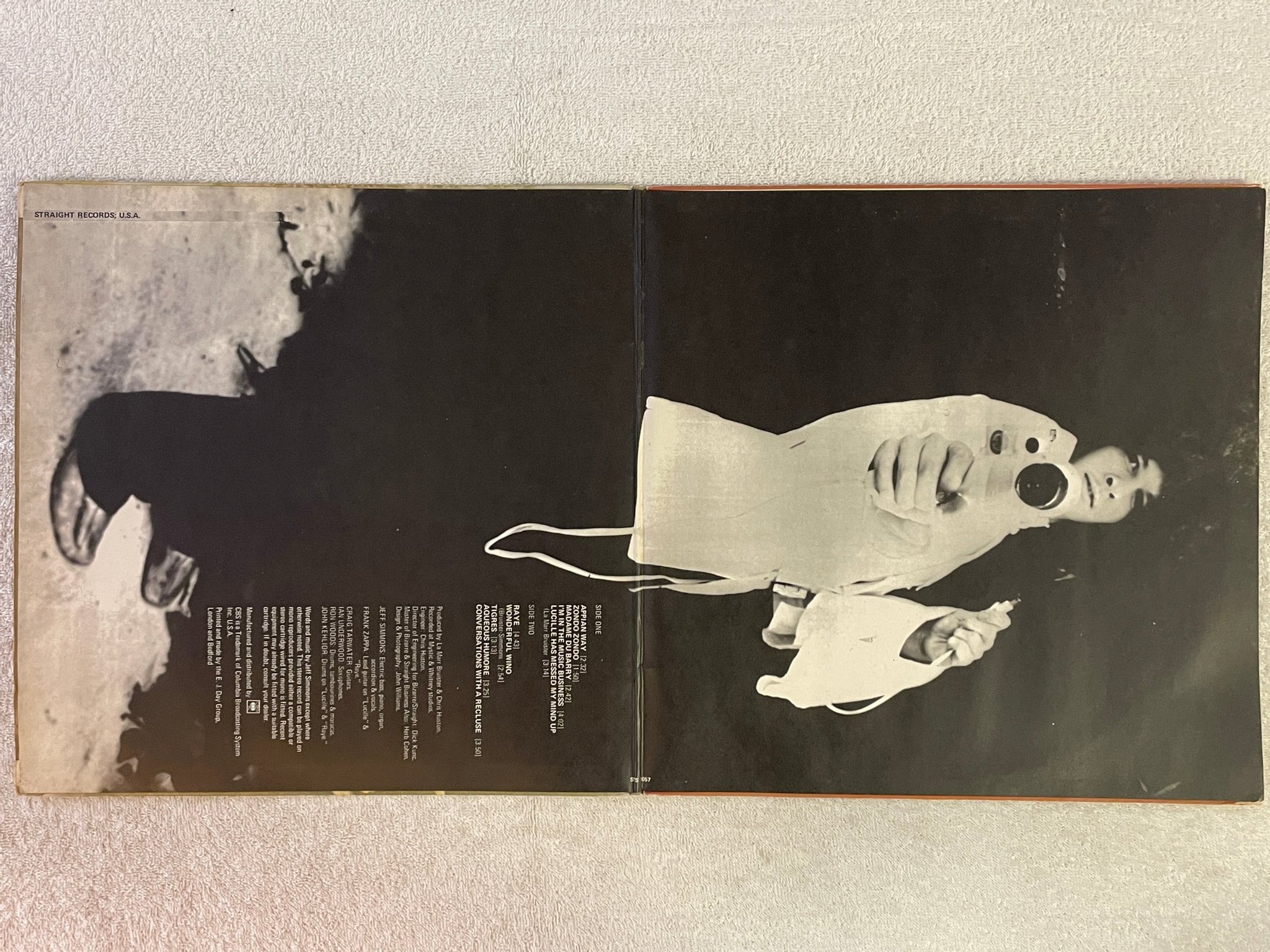 Omslagsbild för skivan JEFF SIMMONS lucille has messed my mind up LP -70 UK STRAIGHT STS 1057 psych 