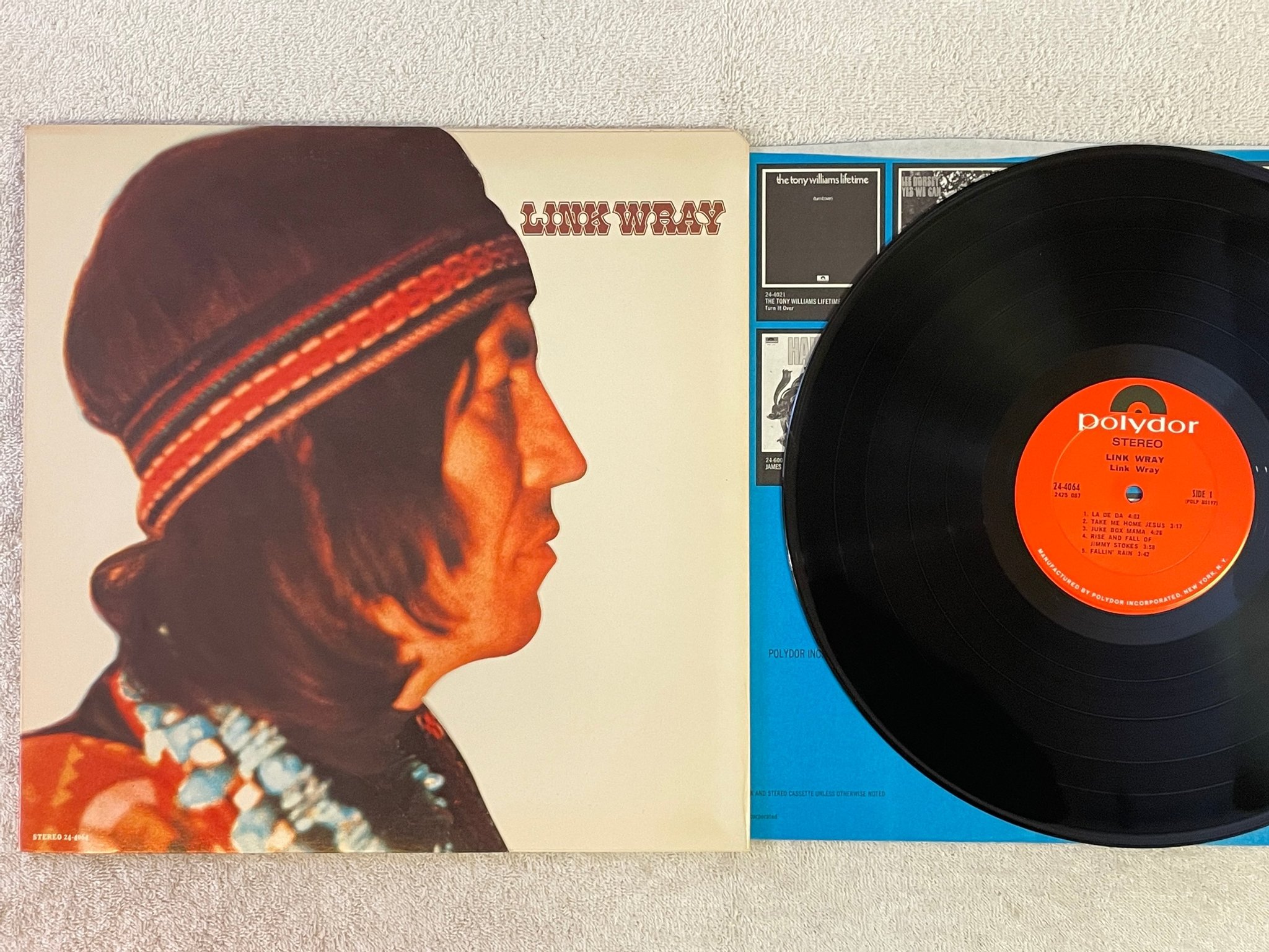 Omslagsbild för skivan LINK WRAY s/t LP -71 US POLYDOR 24-4064