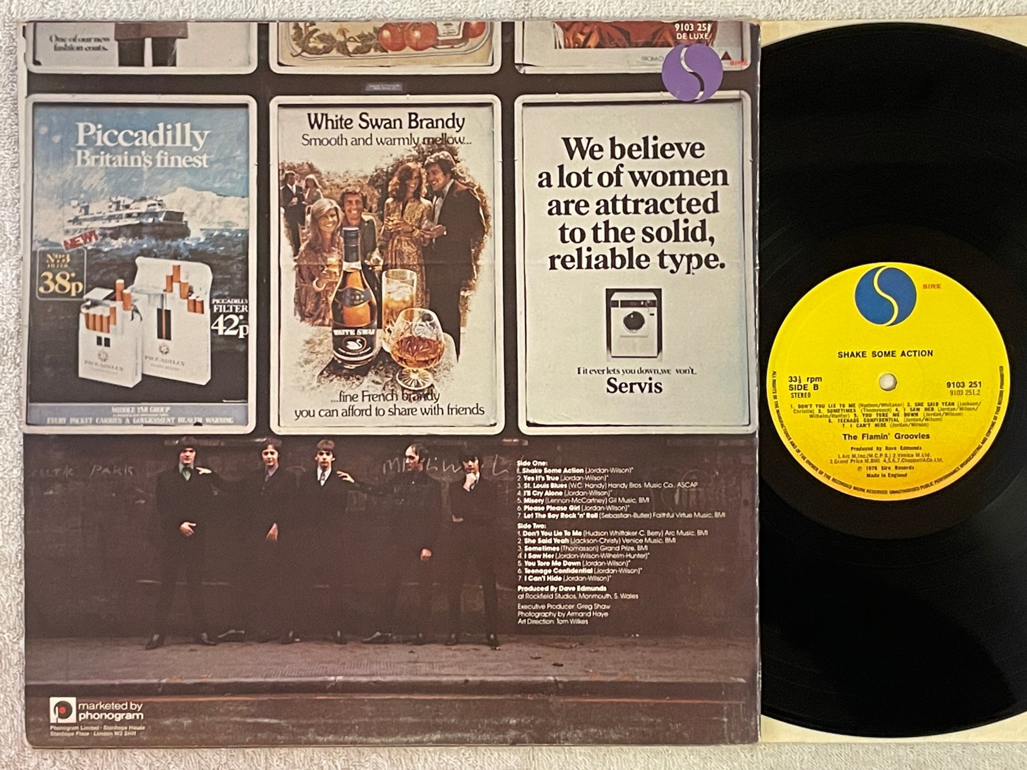 Omslagsbild för skivan THE FLAMIN' GROOVIES shake some action LP -76 UK SIRE 9103 251