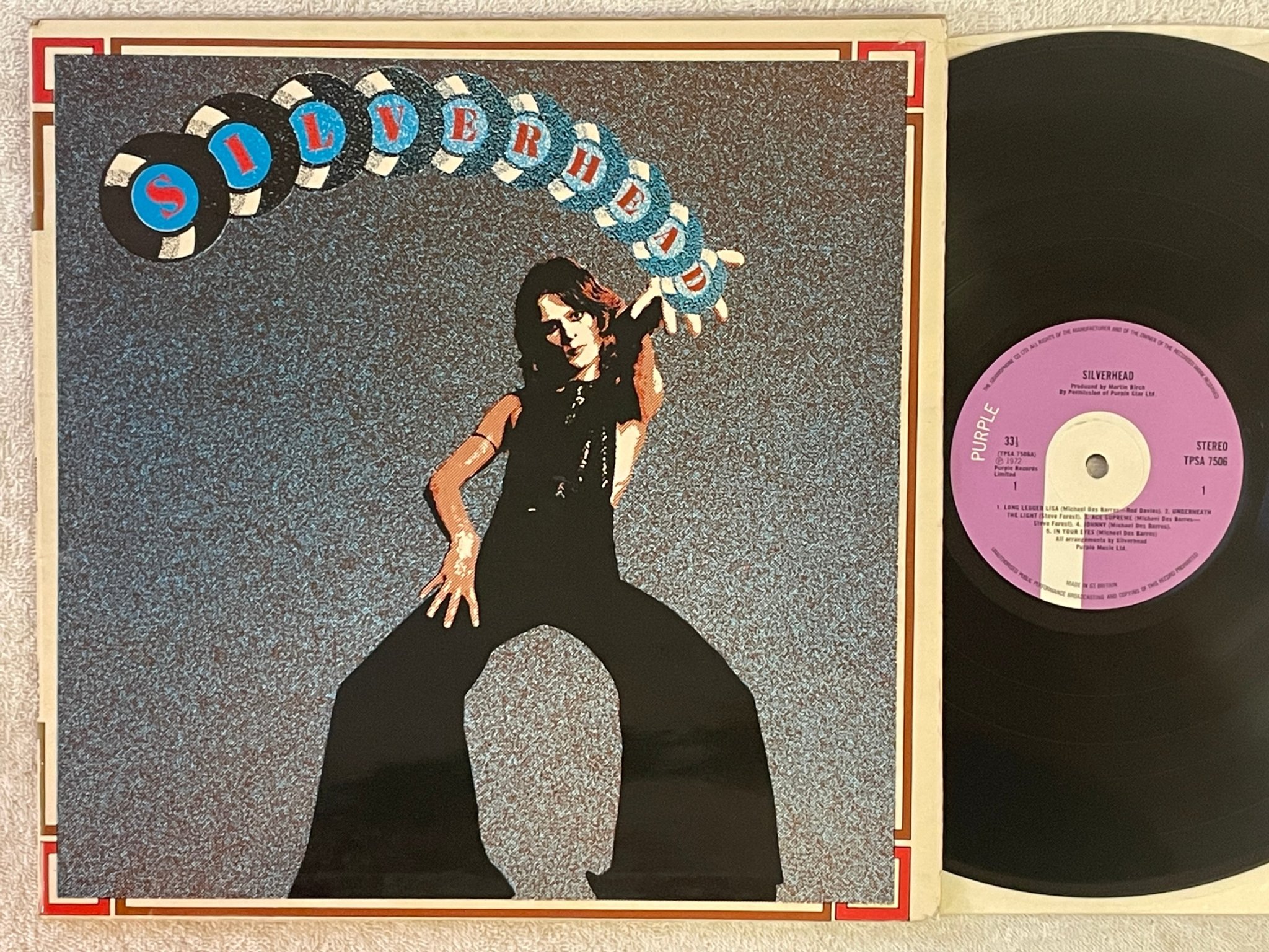 Omslagsbild för skivan SILVERHEAD s/t LP -72 UK PURPLE TPSA 7506