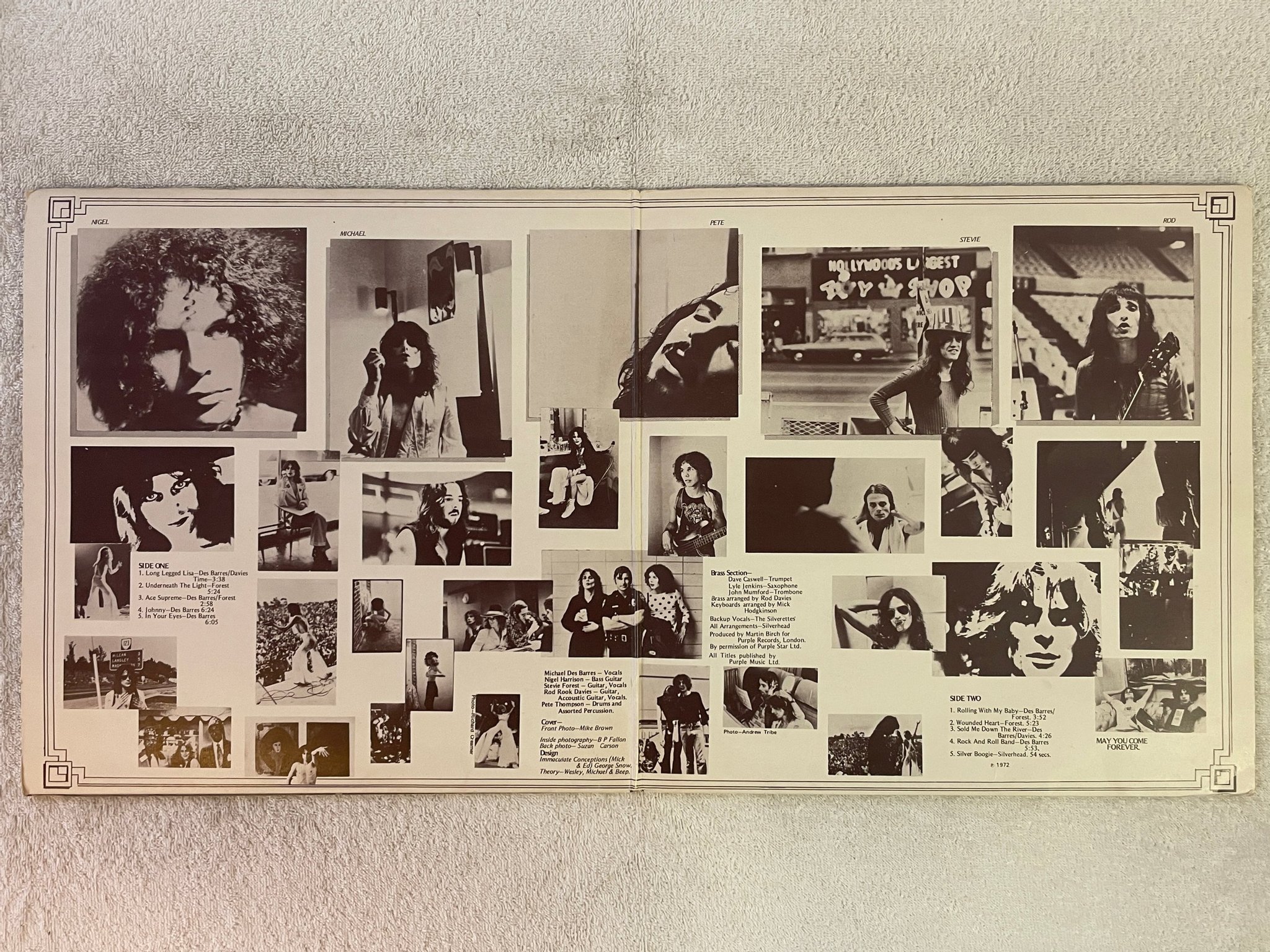 Omslagsbild för skivan SILVERHEAD s/t LP -72 UK PURPLE TPSA 7506