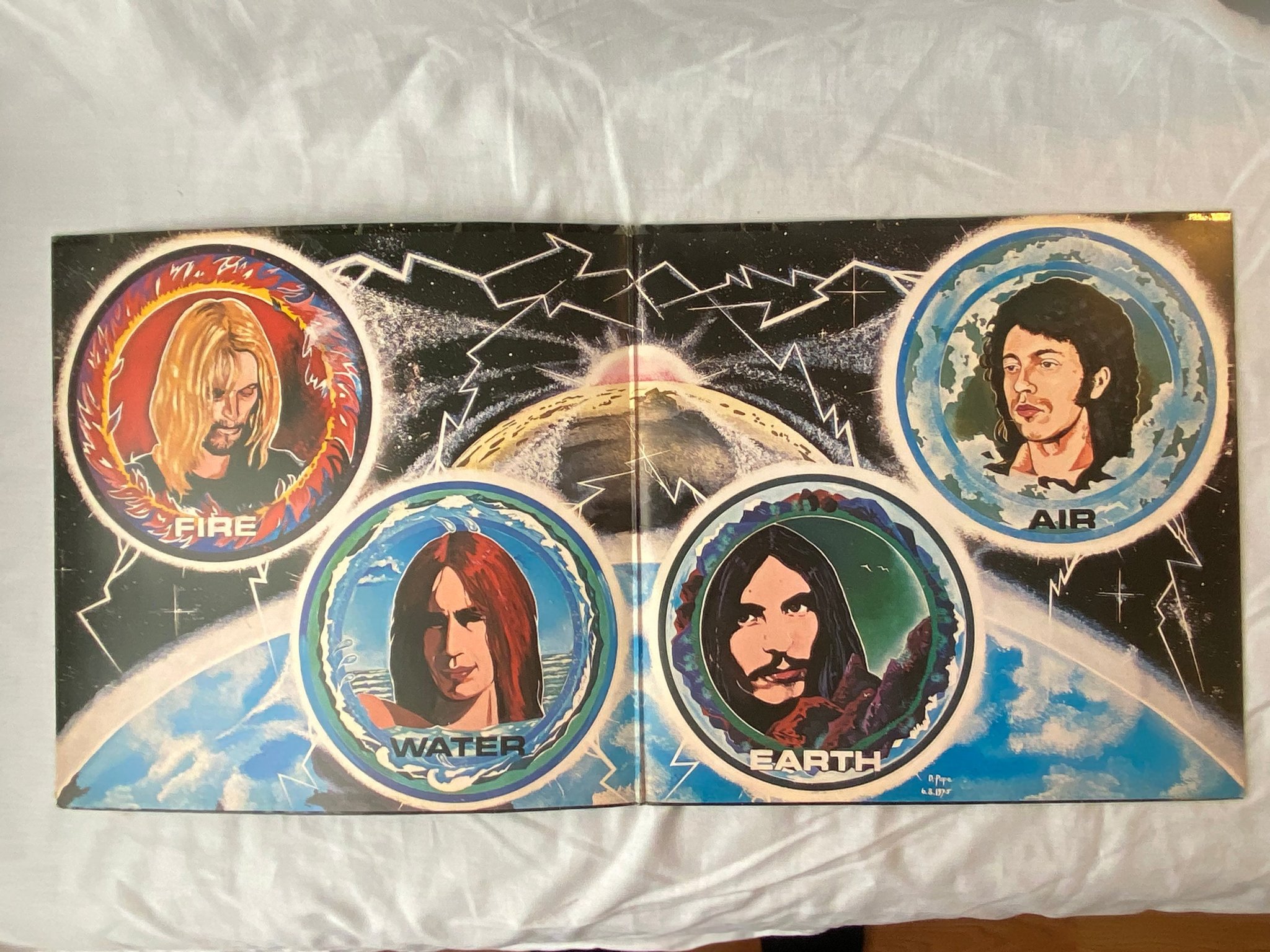 Omslagsbild för skivan JANE Fire, Water, Earth & Air LP -76 Ger BRAIN 1084 kraut