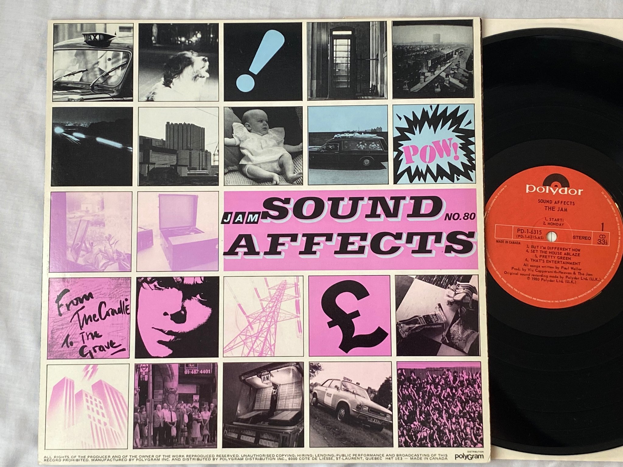 Omslagsbild för skivan THE JAM sound affects LP -80 Can POLYDOR PD-1-6315