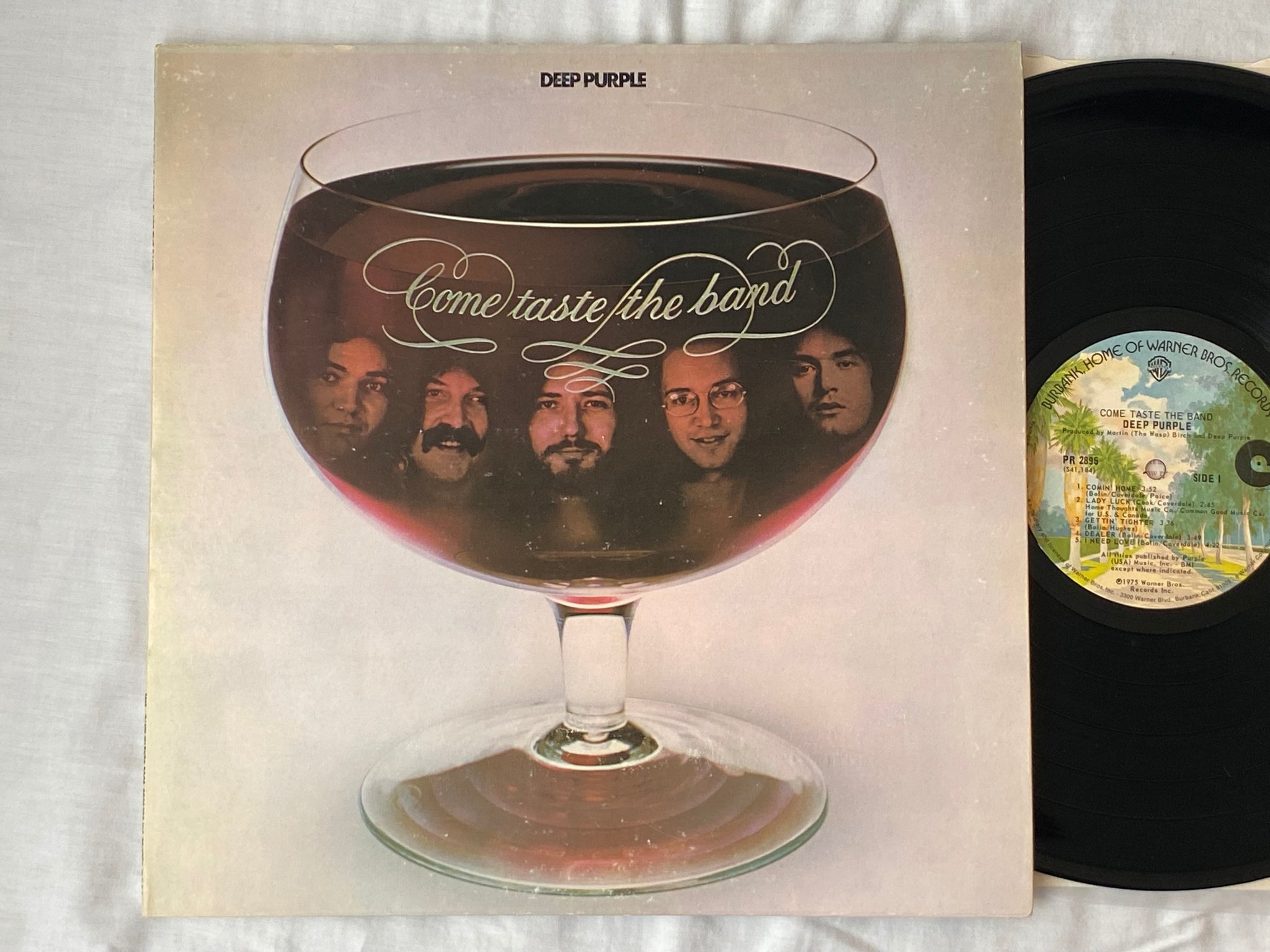 Omslagsbild för skivan DEEP PURPLE come taste the band LP -75 US WARNER PR 2895