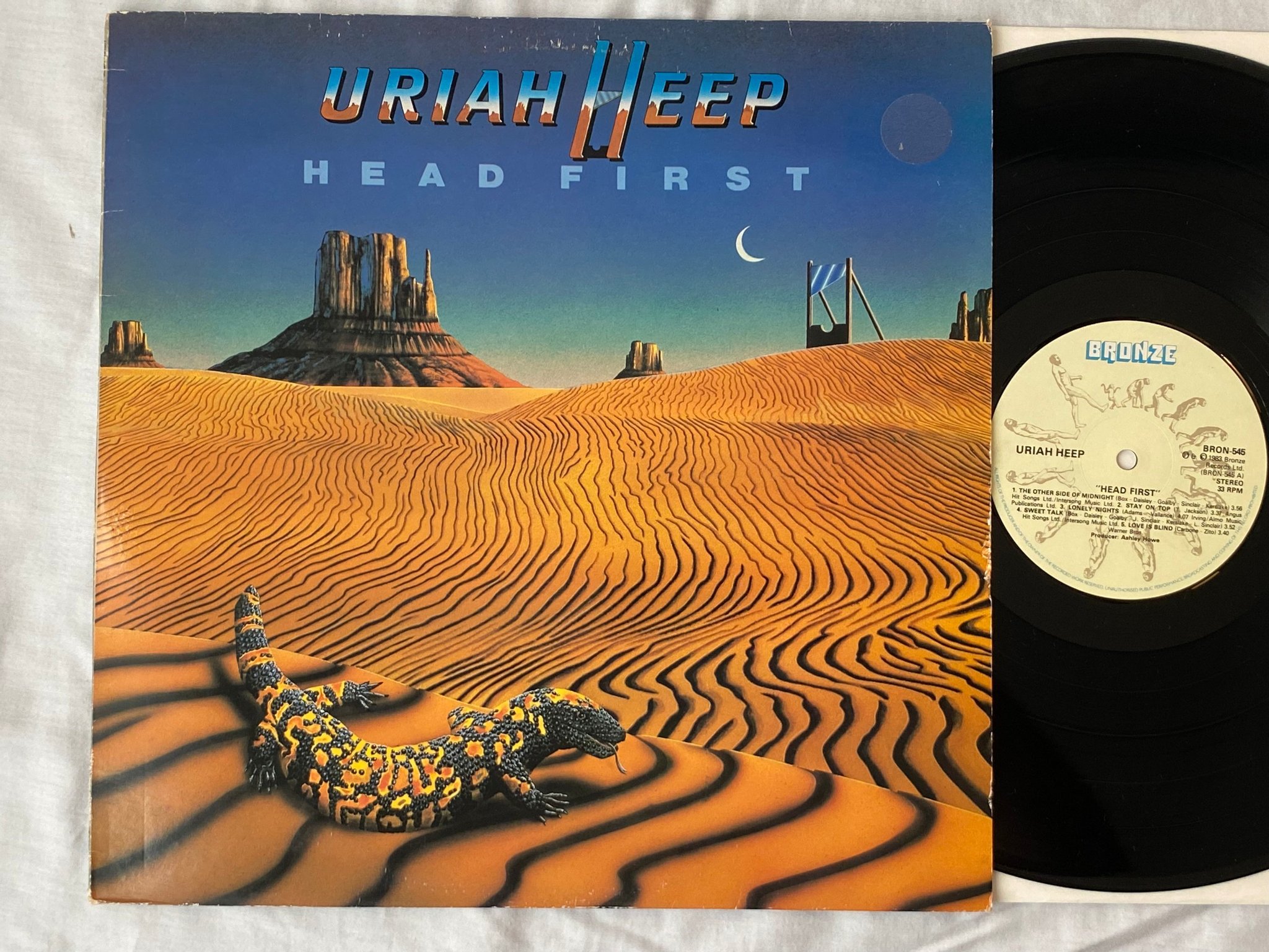 Omslagsbild för skivan URIAH HEEP head first LP -83 BRONZE BRON-545