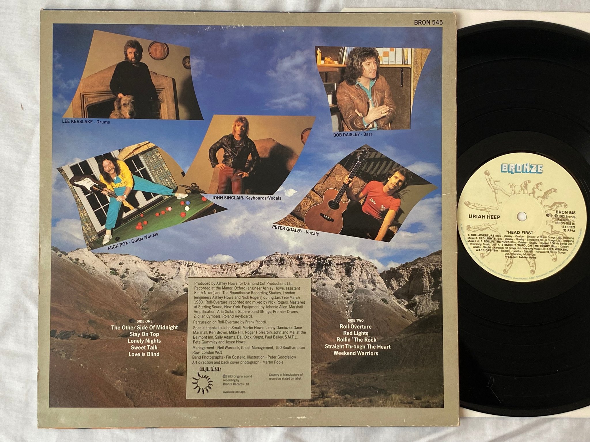 Omslagsbild för skivan URIAH HEEP head first LP -83 BRONZE BRON-545